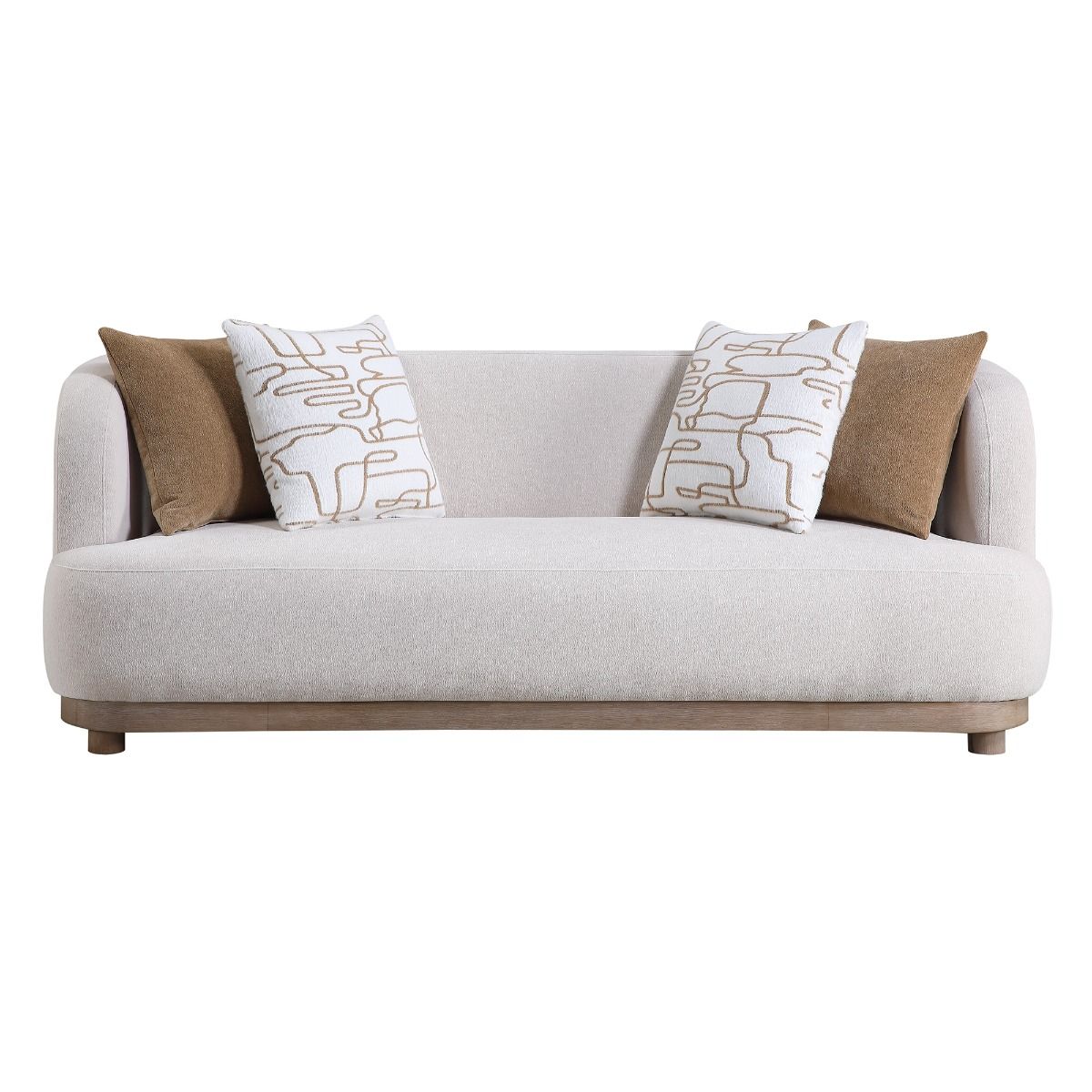 Duncan - Sofa With 4 Pillows - Beige, white, view 3