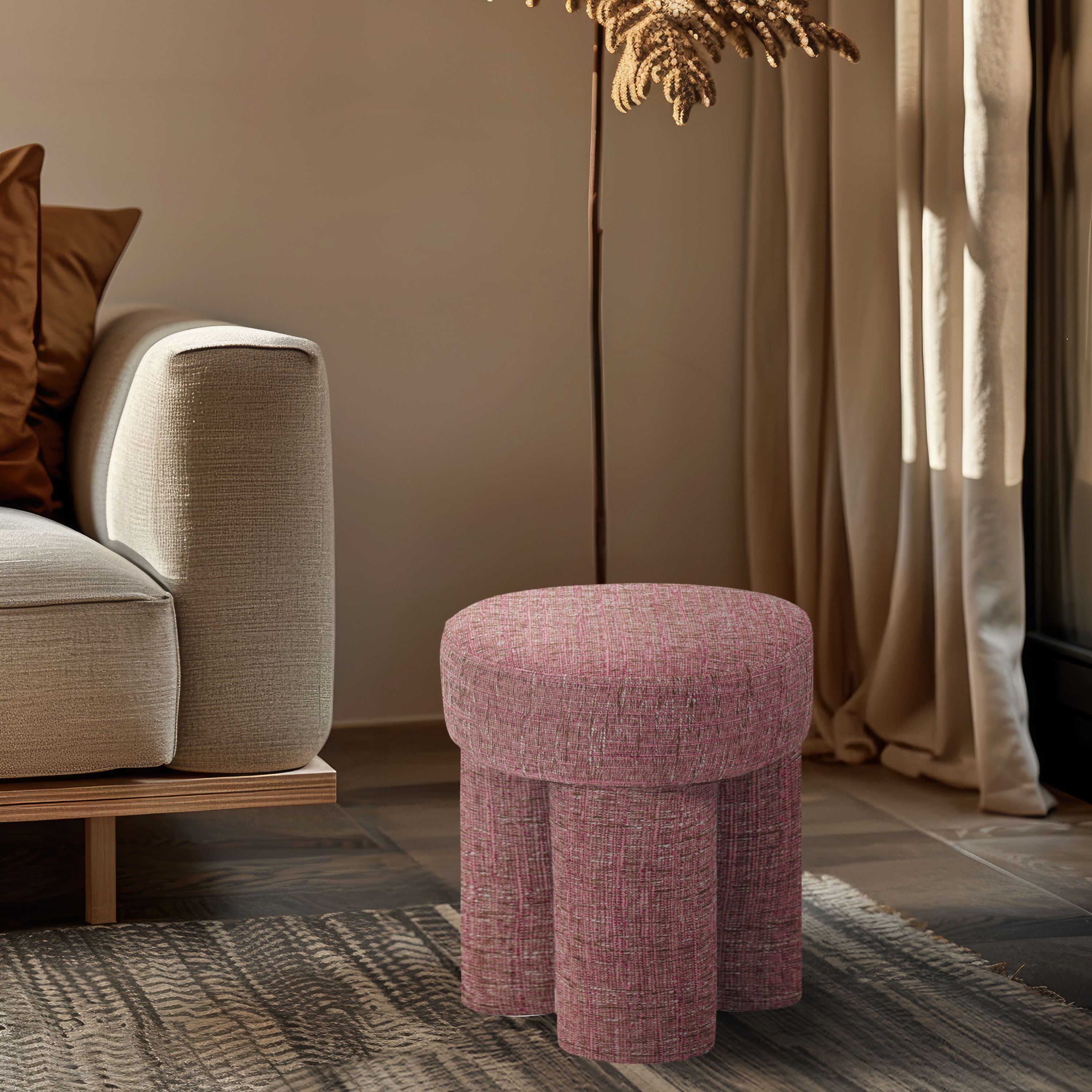Larson - Ottoman / Stool - Pink