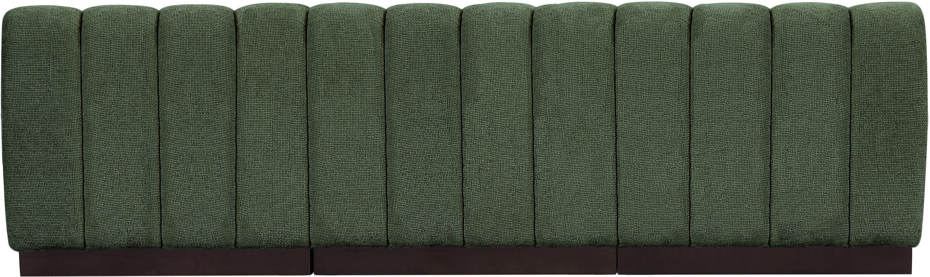 Quinn - 3 Piece Modular Armless Sofa - Green