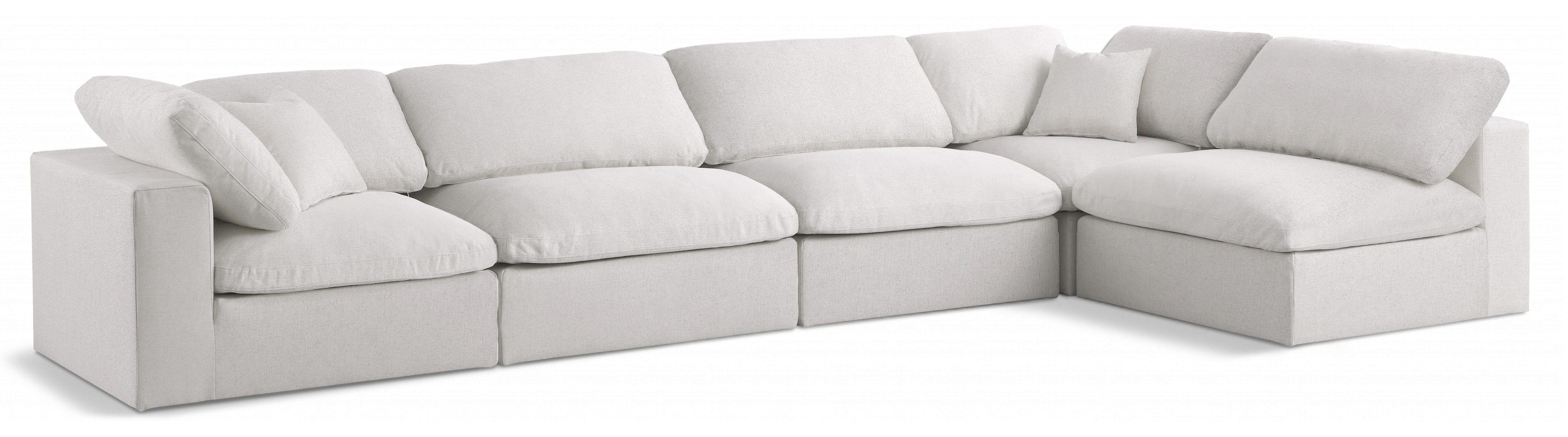 Serene - 5 Piece Modular Sectional - Cream
