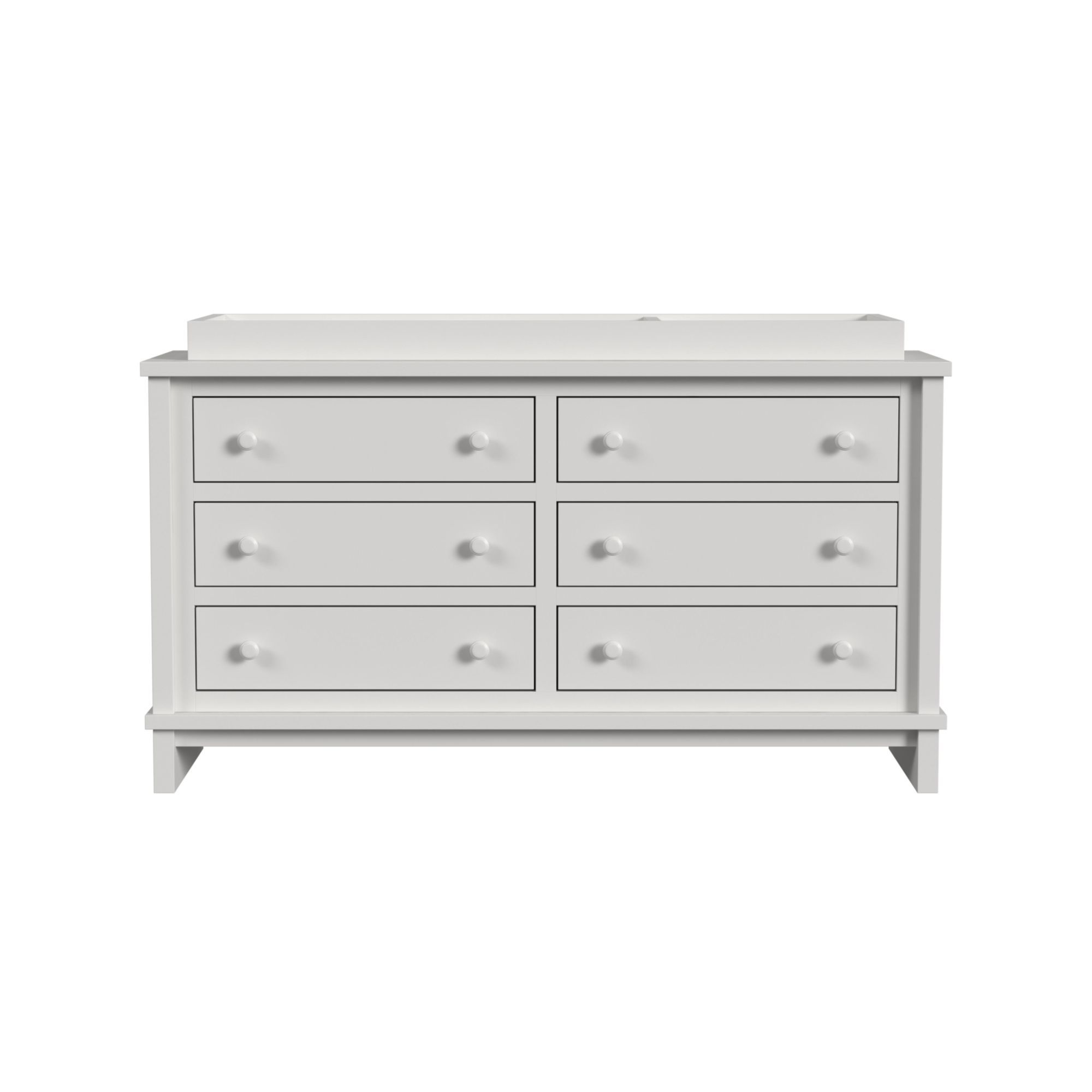 Wyller - Dresser And Topper - White