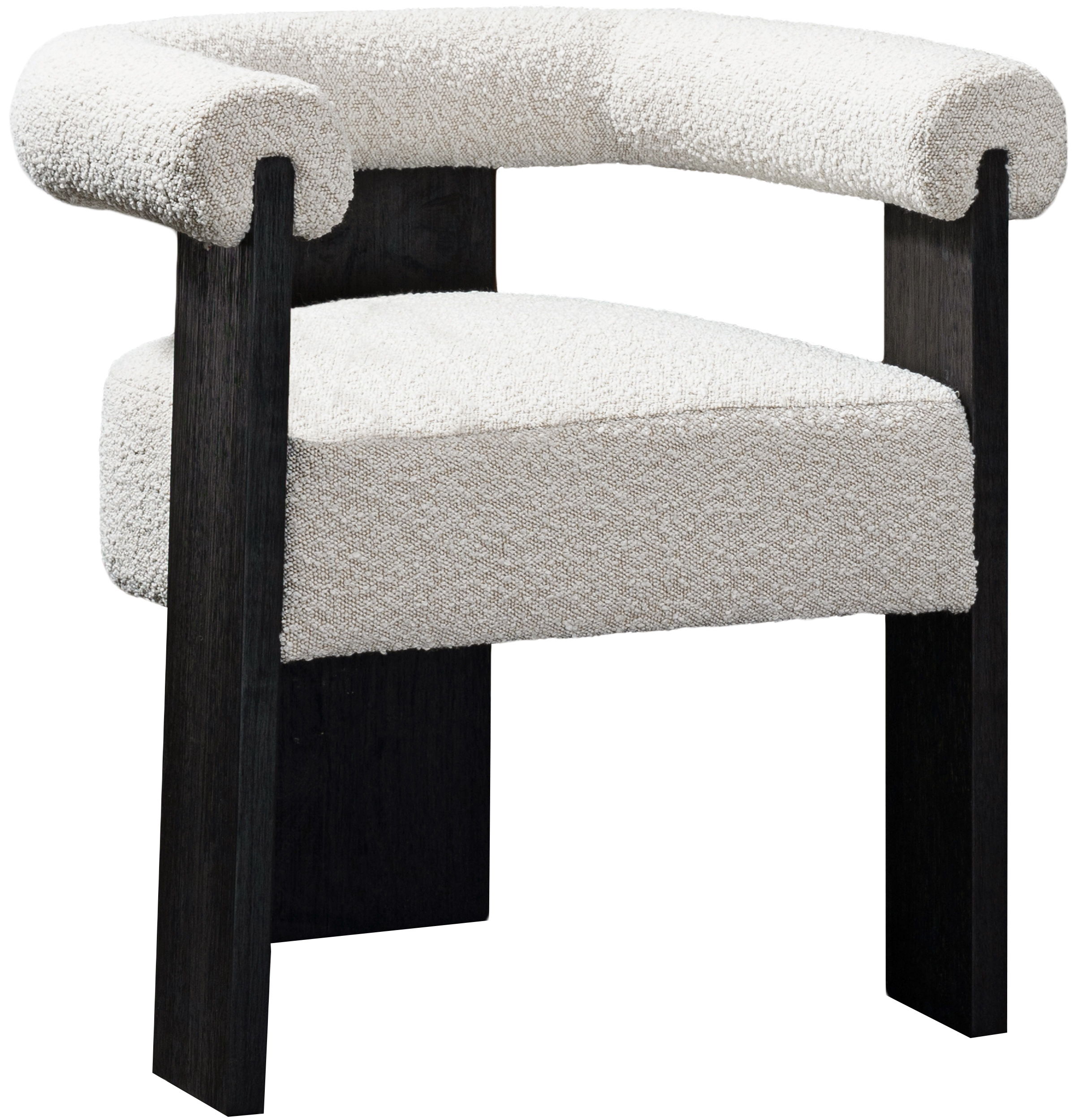 Barrel - Dining Chair - Black / Cream