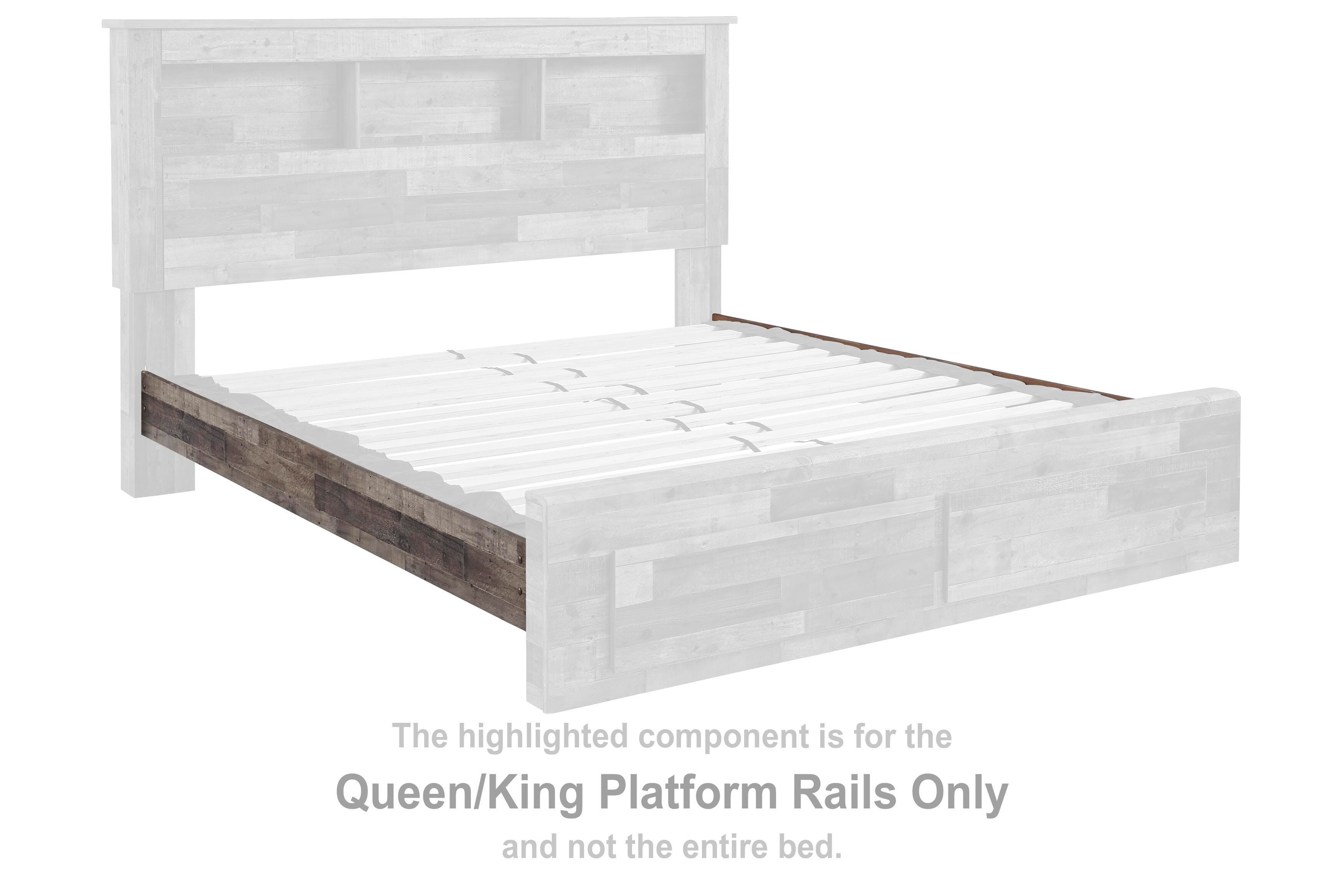 Derekson – Queen/King Platform Rails – Multi Gray