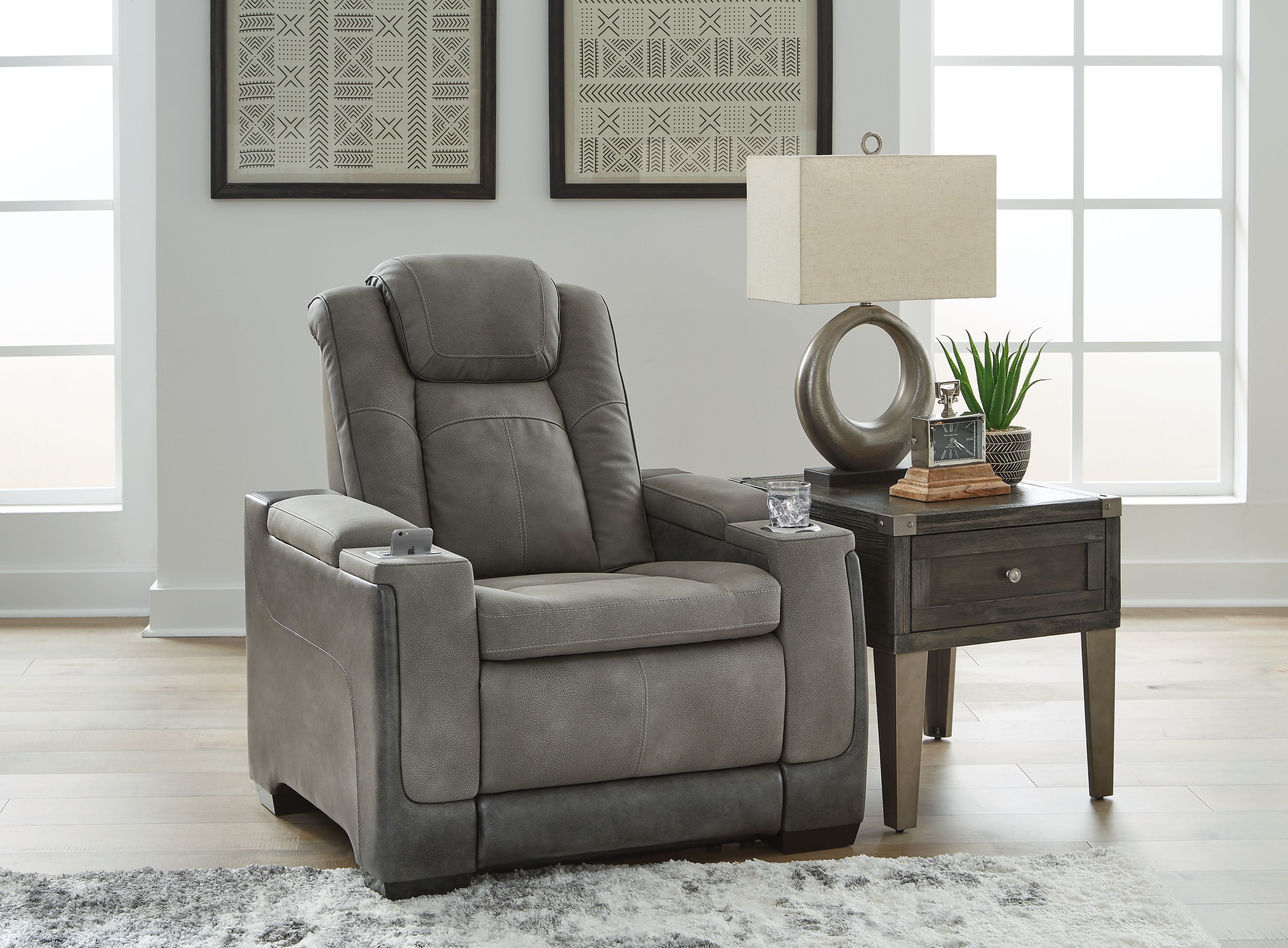 Next-Gen Durapella - Power Recliner/Headrest - Slate