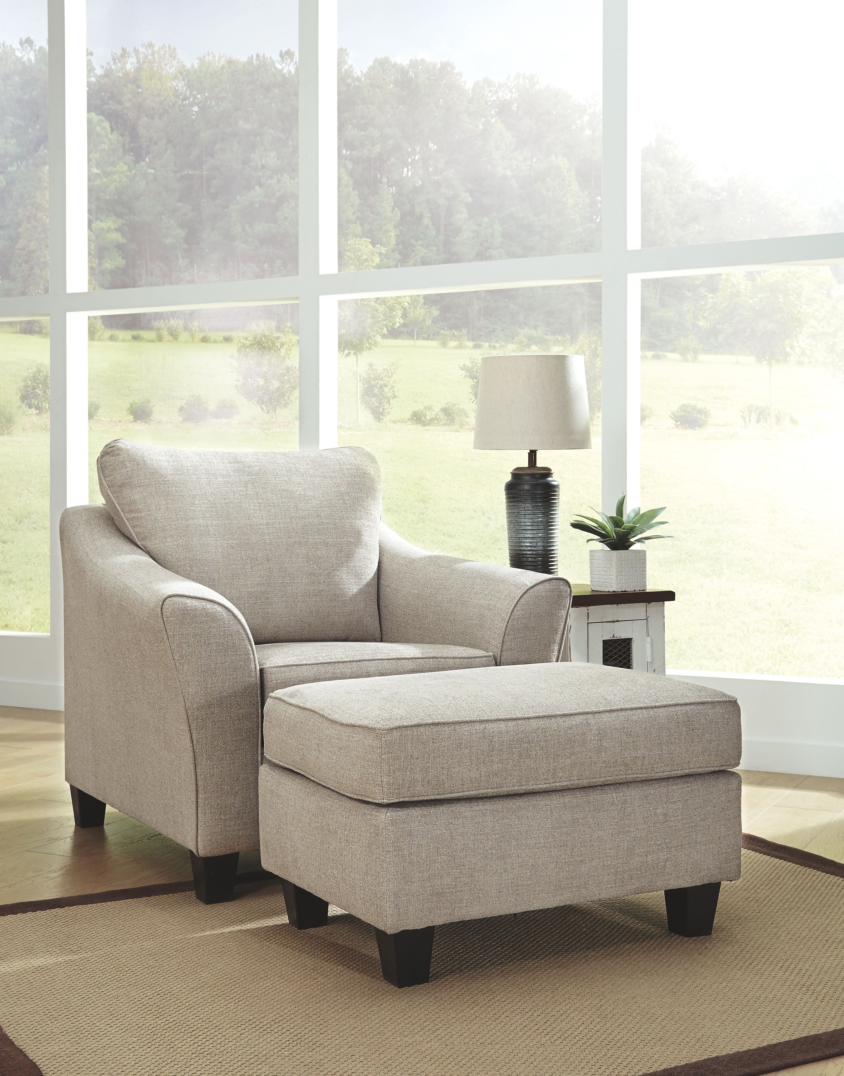 Ashley Abney - Driftwood - 2 Pc. - Chair with Ottoman