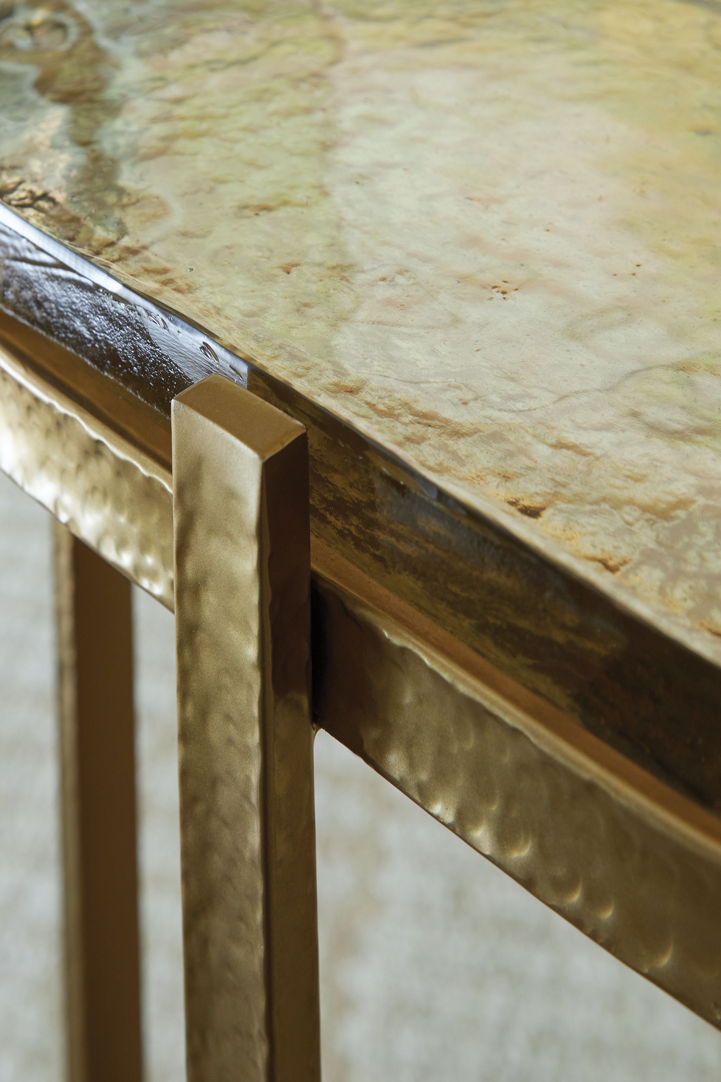 Ashley Furniture Porterville - Accent Table - Gold Finish - Image 5