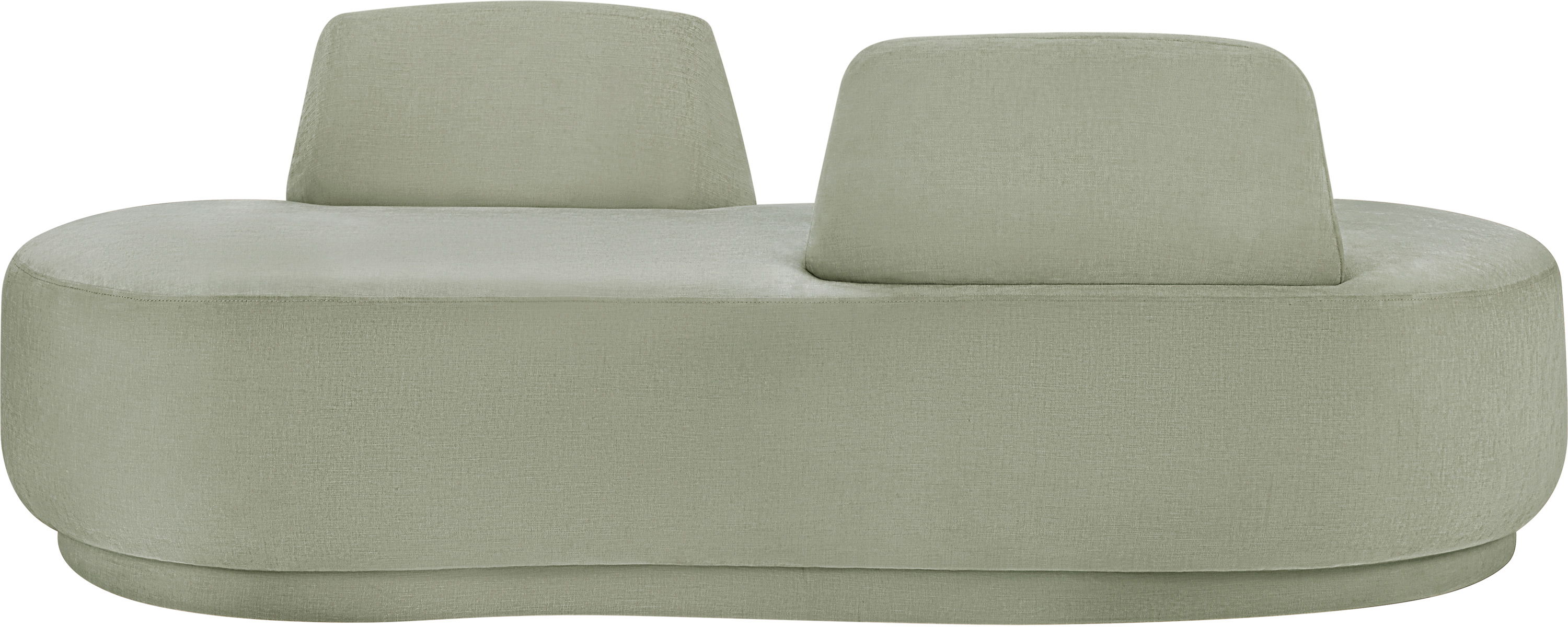 Argyle - Chenille Fabric Chaise / Loveseat - Mint