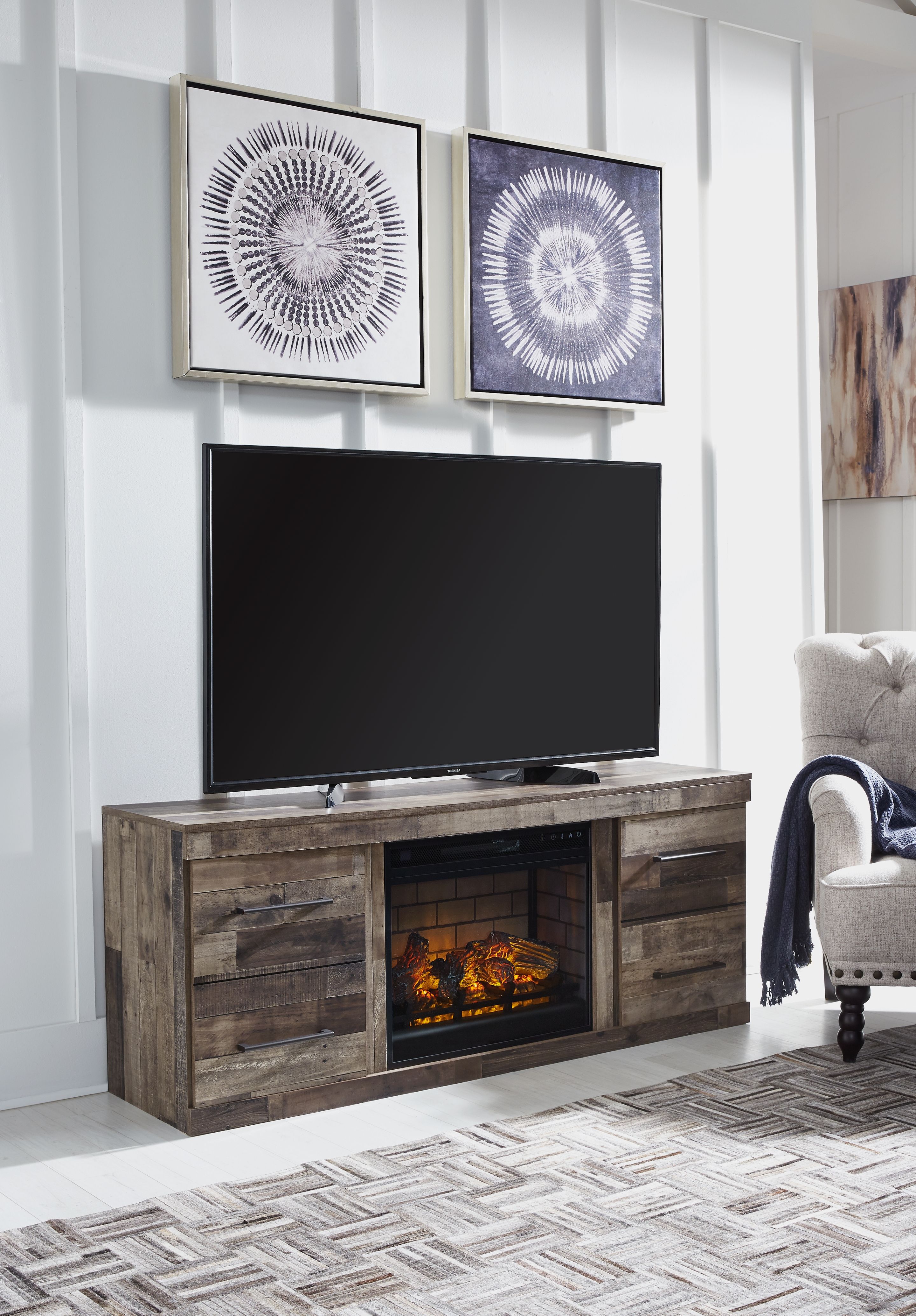 TV Stand With Electric Fireplace