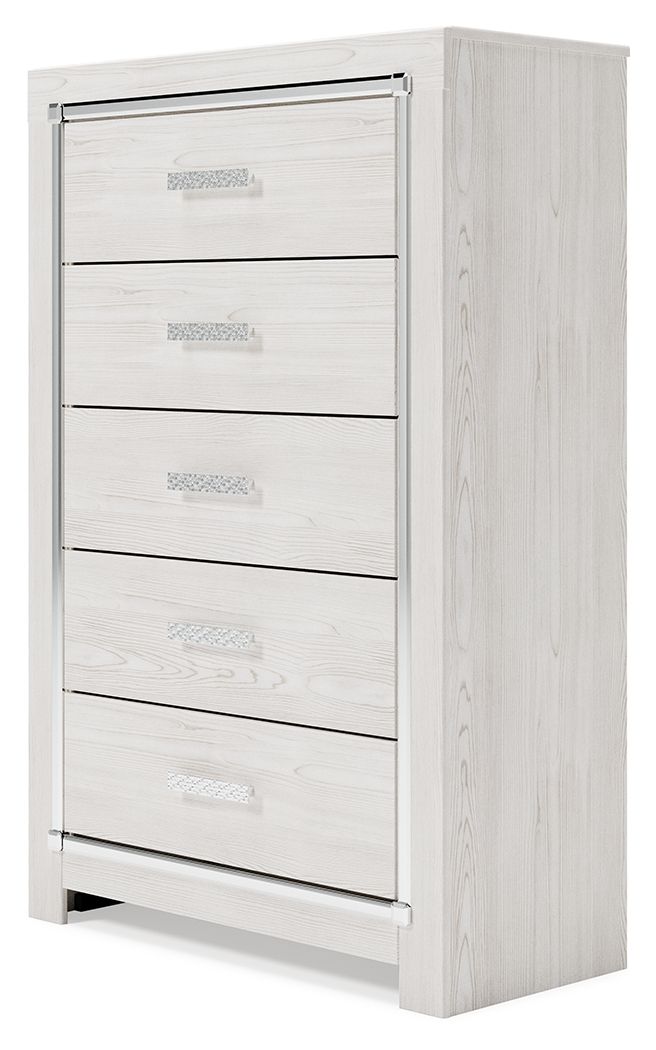 Ashley Furniture Altyra - Five Drawer Chest - White - Image 8