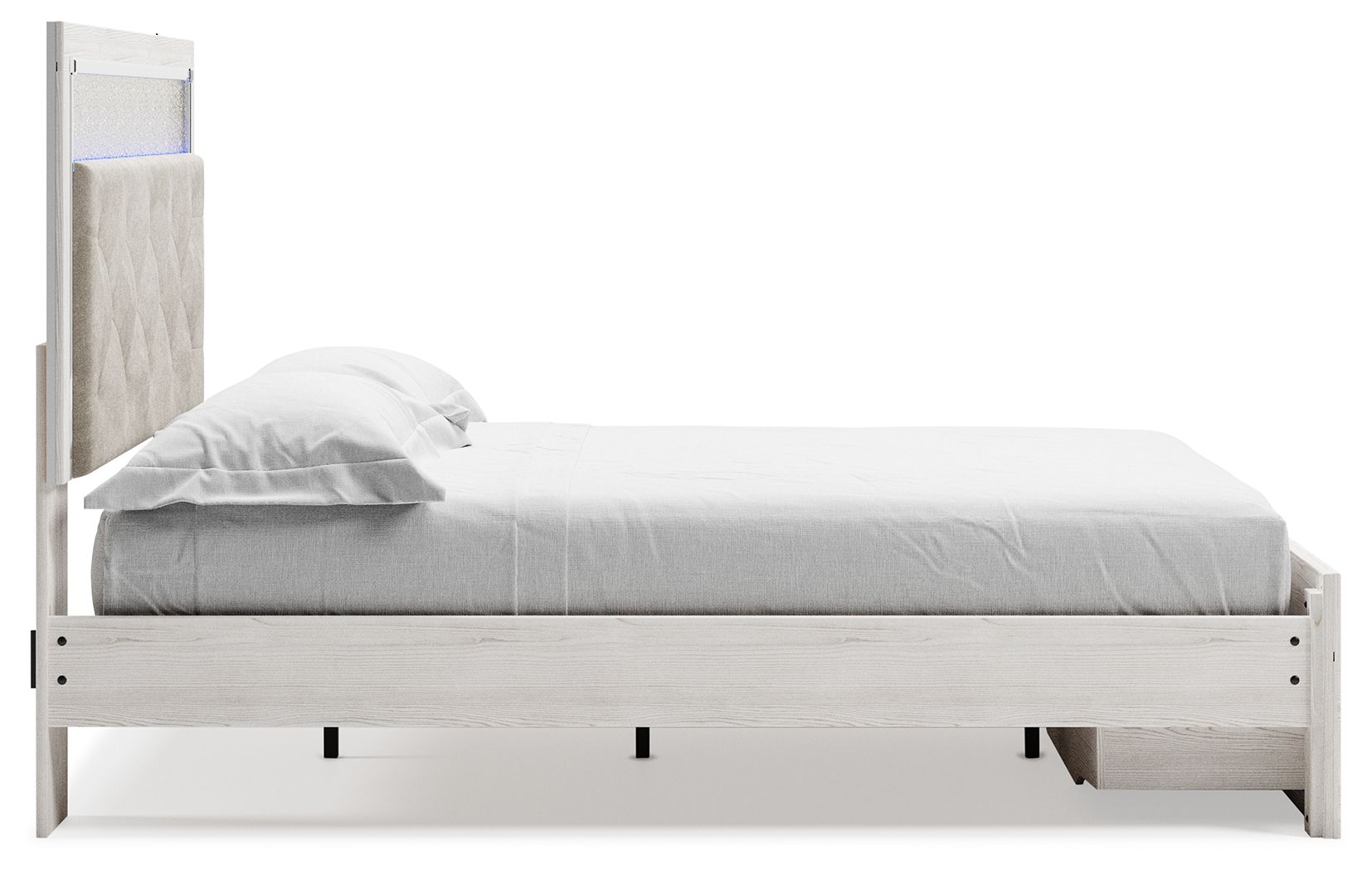 Ashley Furniture Altyra - Queen Panel Bed With Footboard Storage - White - Image 5