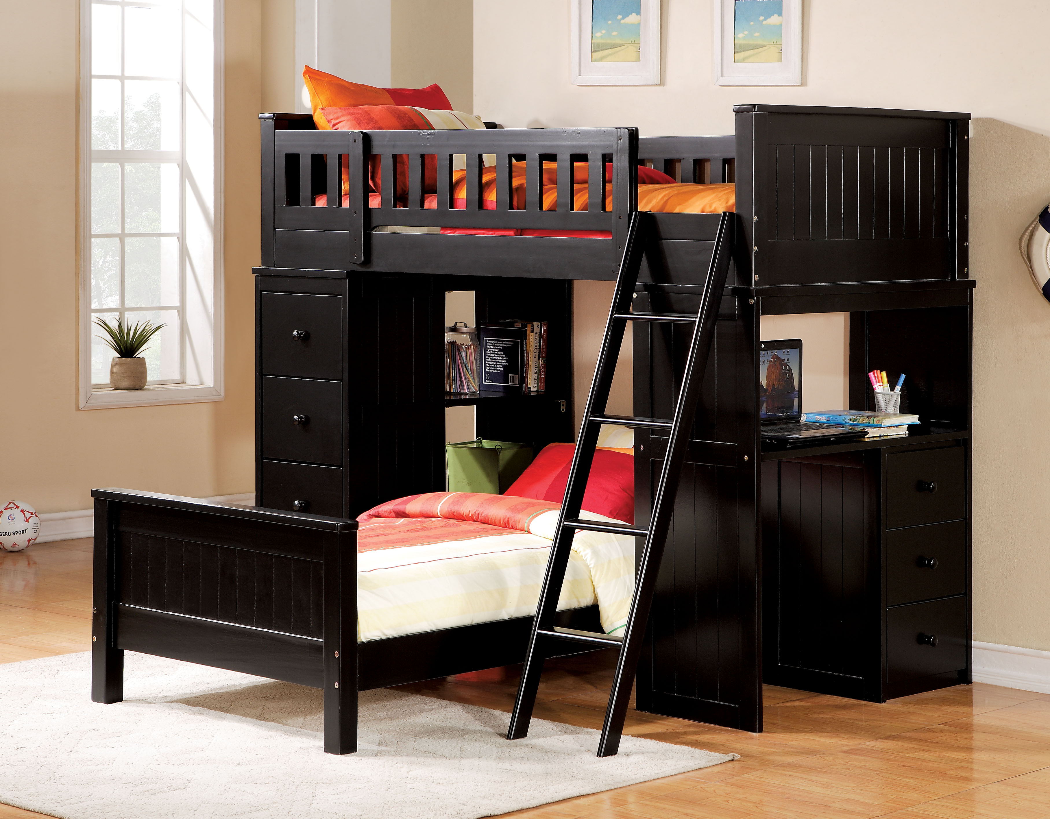 Willoughby - Twin Bed - Black, black