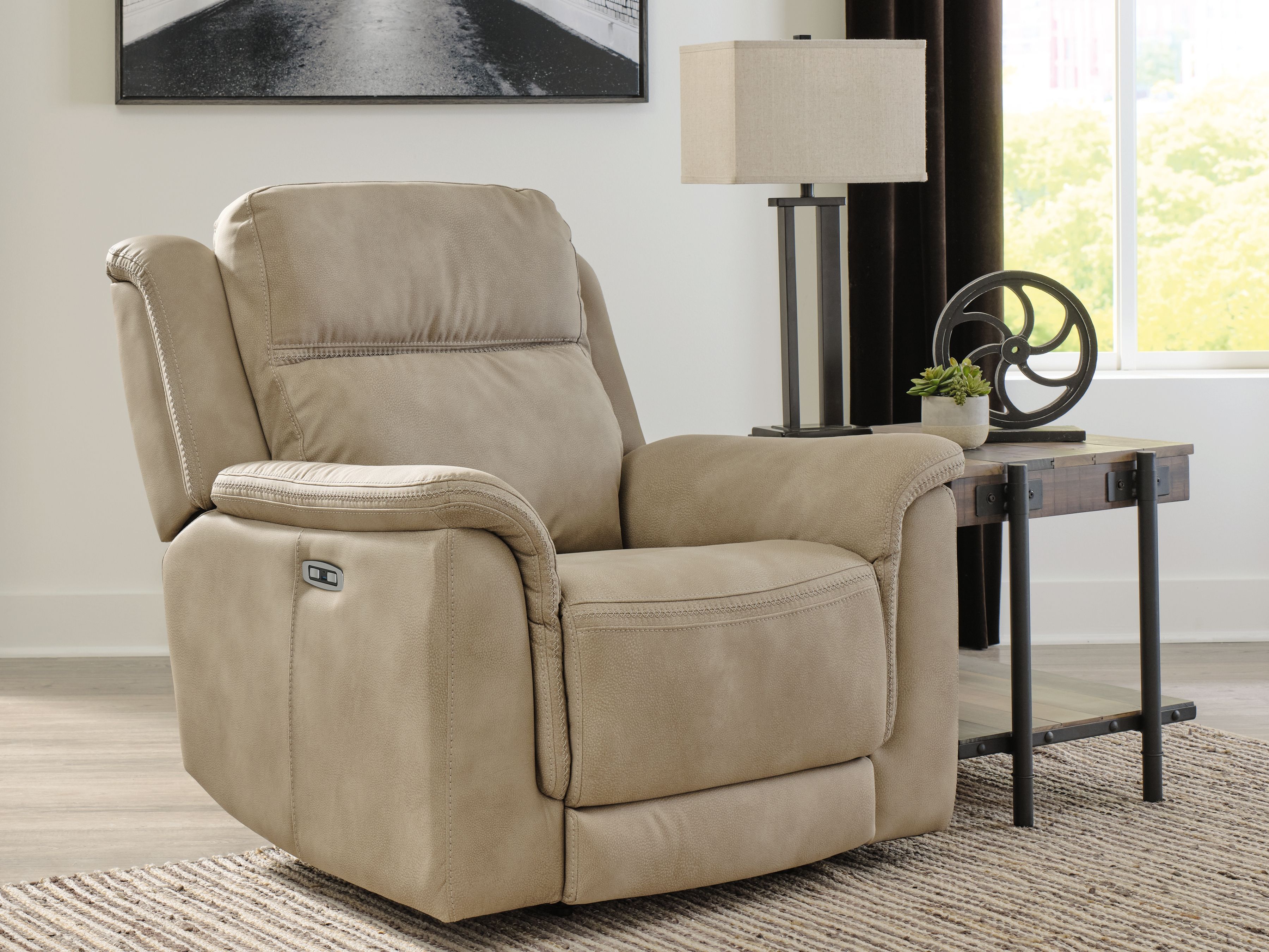 Next-Gen Durapella - PWR Recliner/Adj Headrest - Sand
