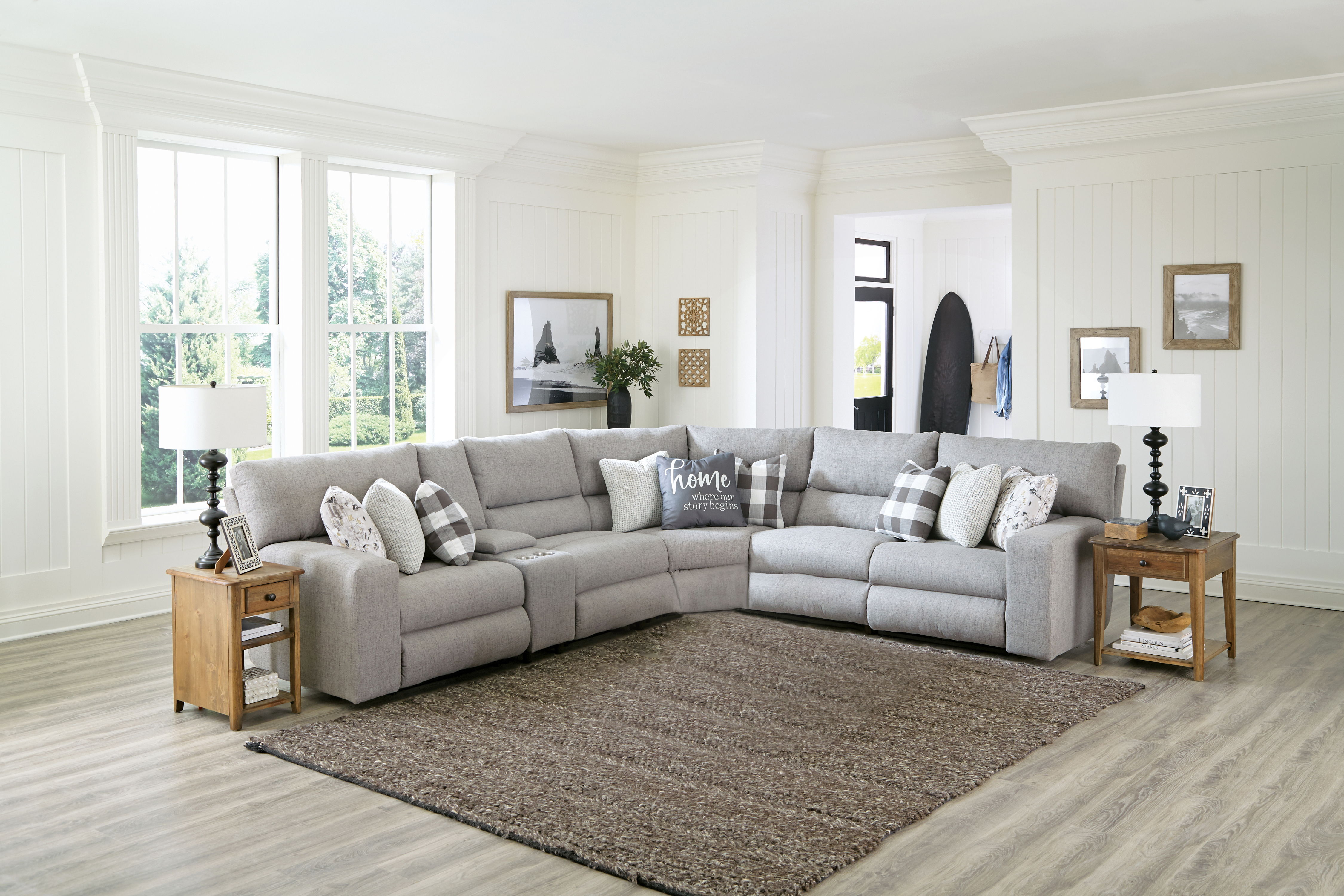6 Pc · Power Reclining Sectional With 3 Lay-Flat Reclining Seats