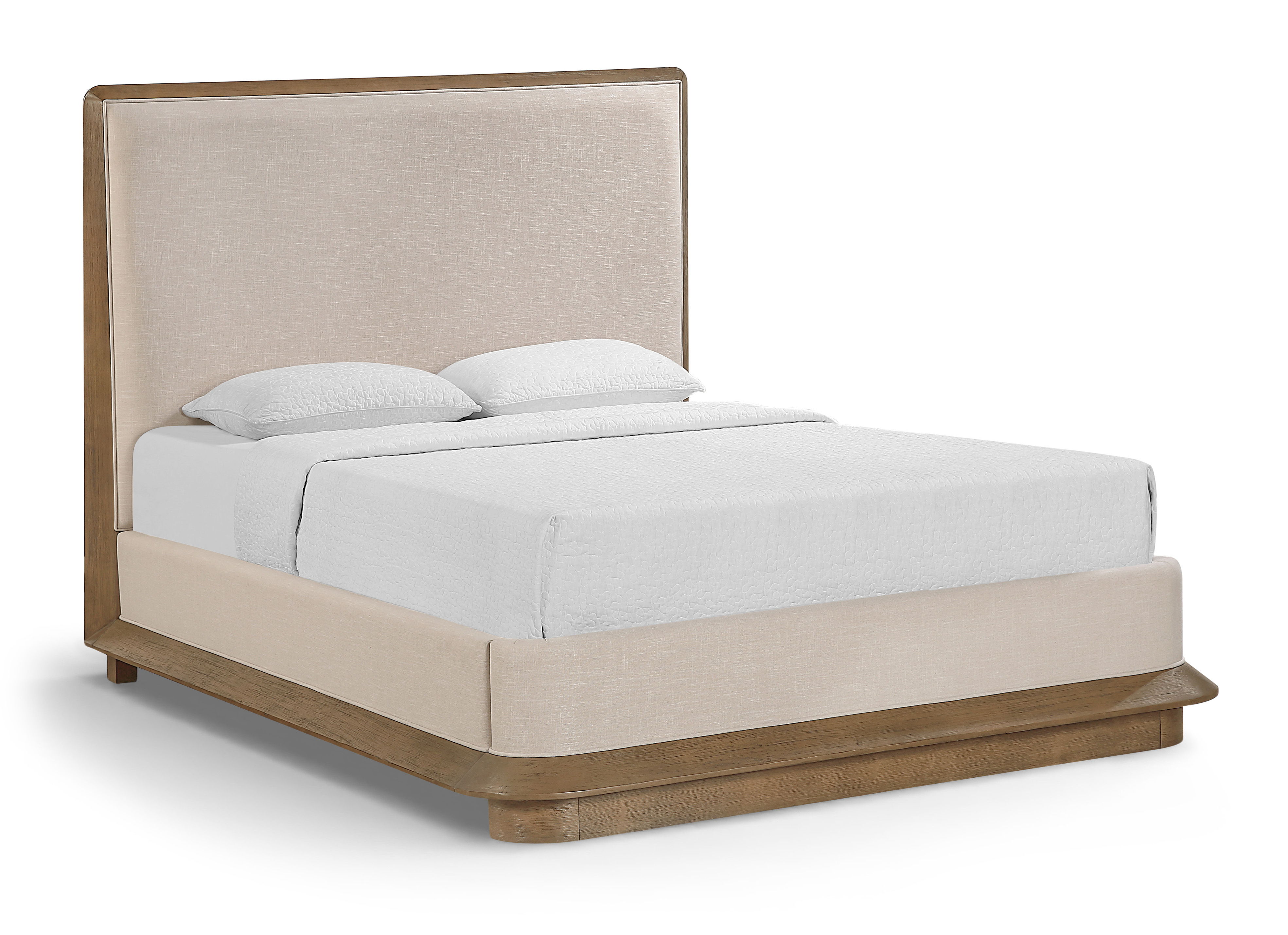 Adagio - Fabric Upholstered Queen Bed (3 Boxes) - Brown