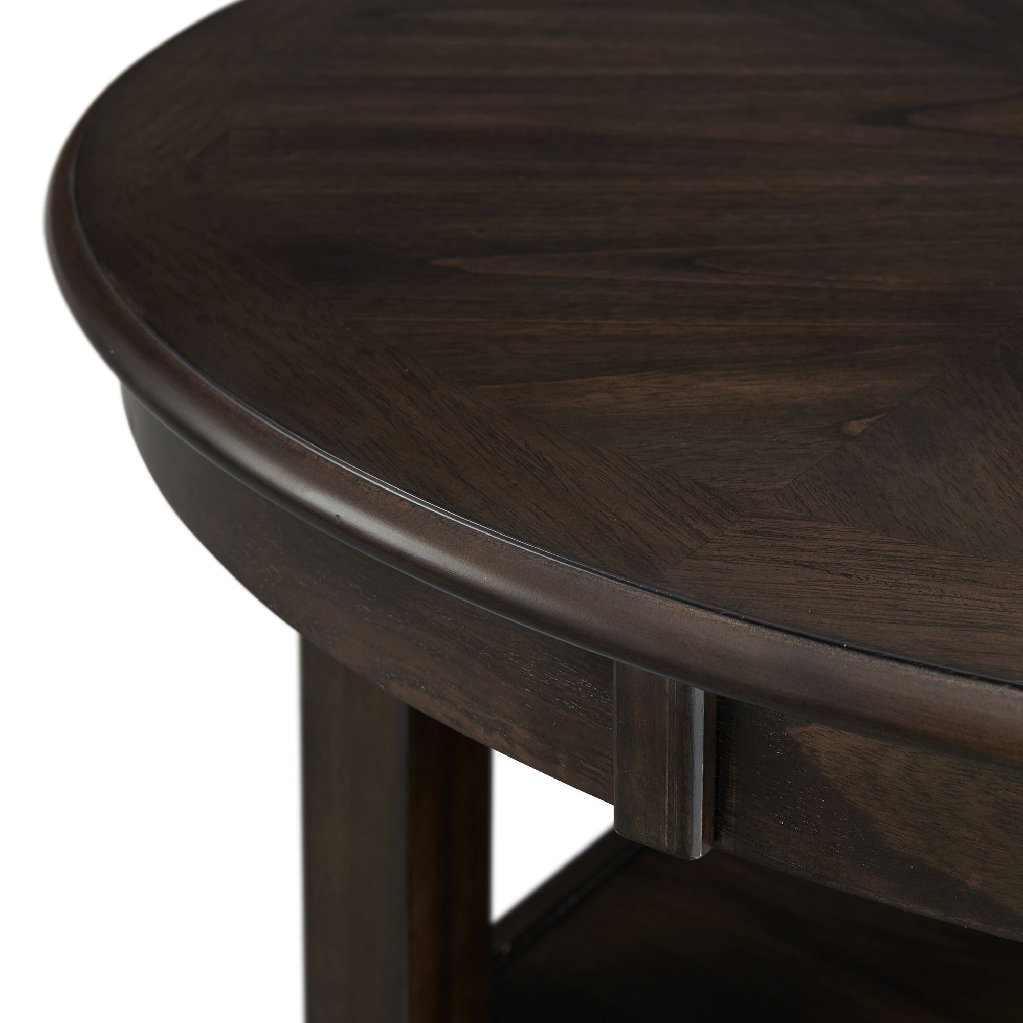 Amherst - Counter Height 5 Piece Dining Set (Table And Four Faux Leather Side Chairs) - Walnut