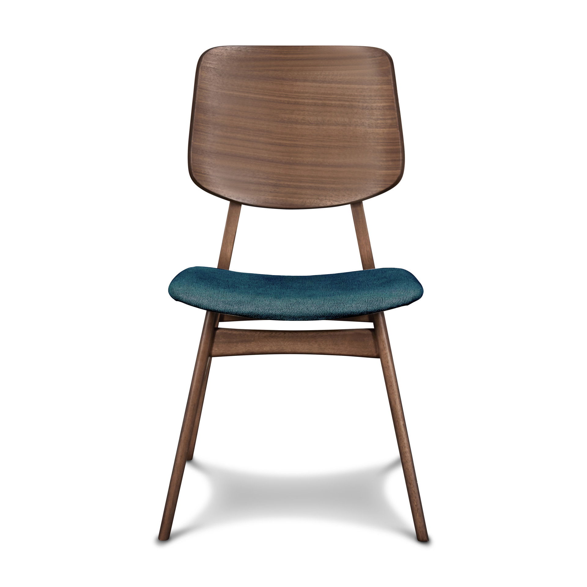 Oscar - Chair With Cushion (Set of 2) - Walnut / Forest Green