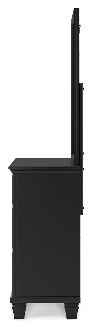 Ashley Furniture Lanolee - Dresser And Mirror - Black - Image 8