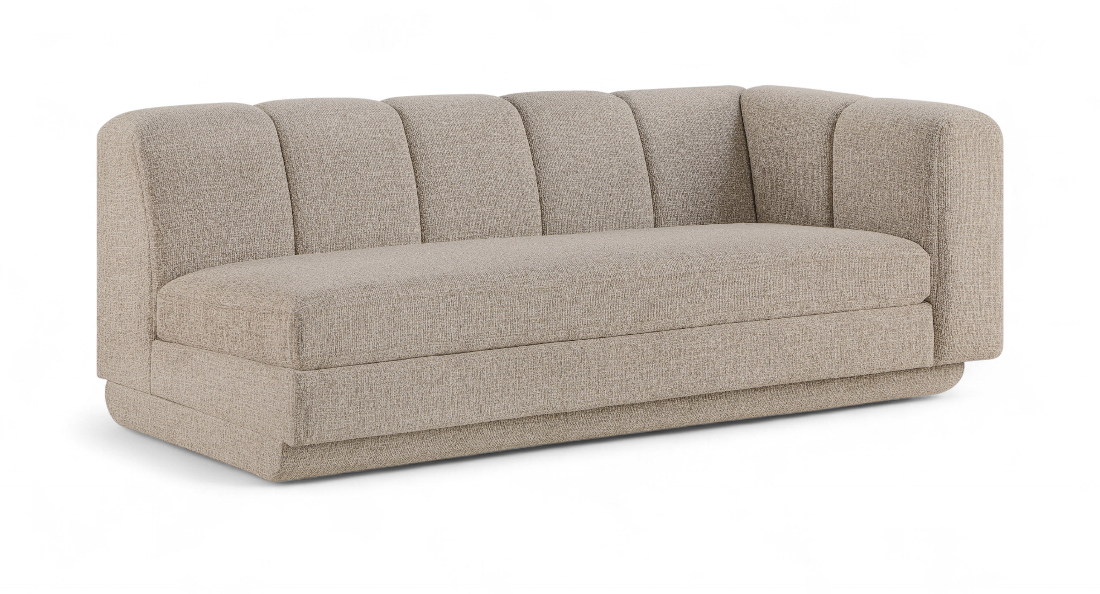 Modari - Fabric Upholstered Right Arm Sofa - Beige