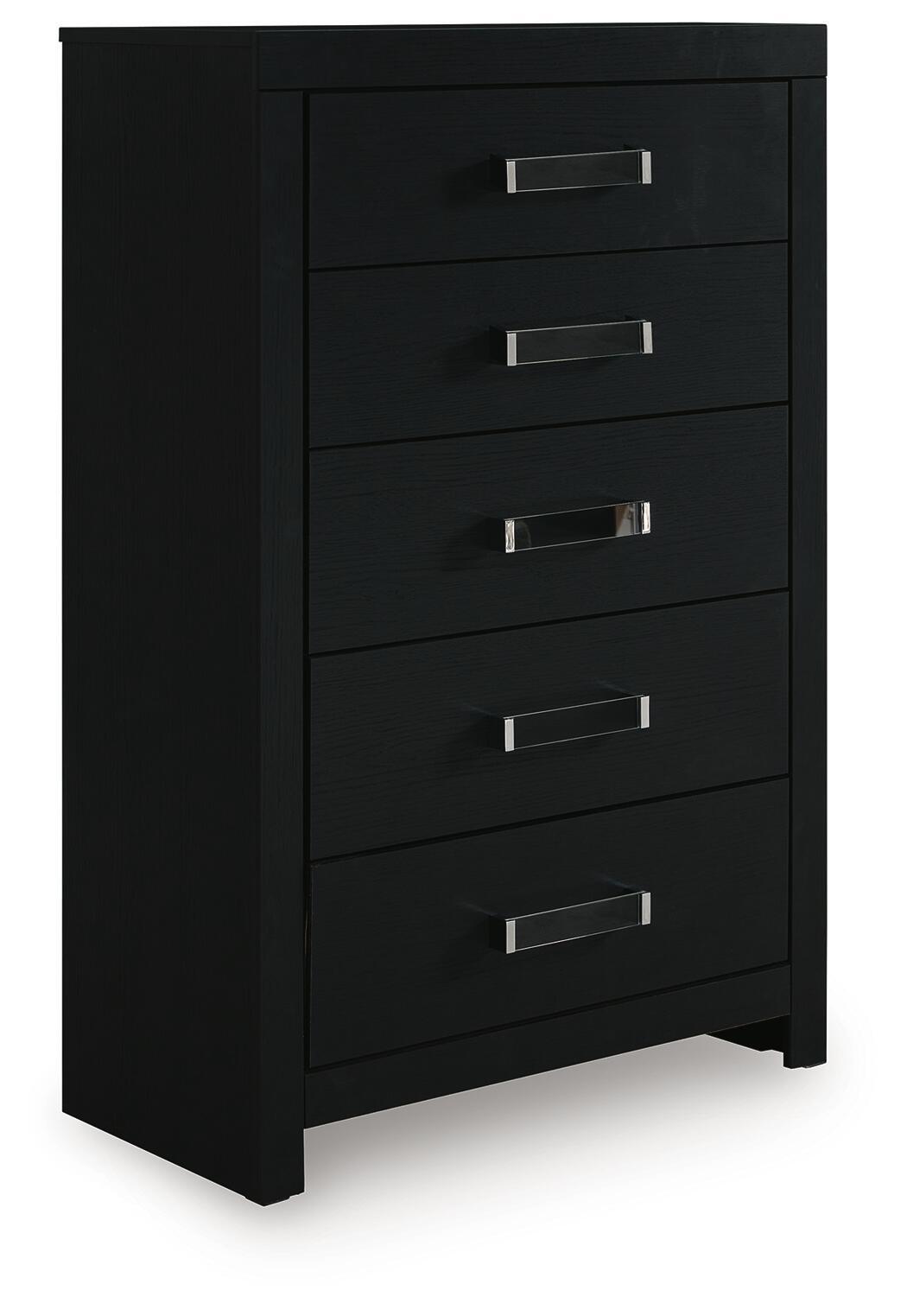 Maeling – Five Drawer Chest – Black
