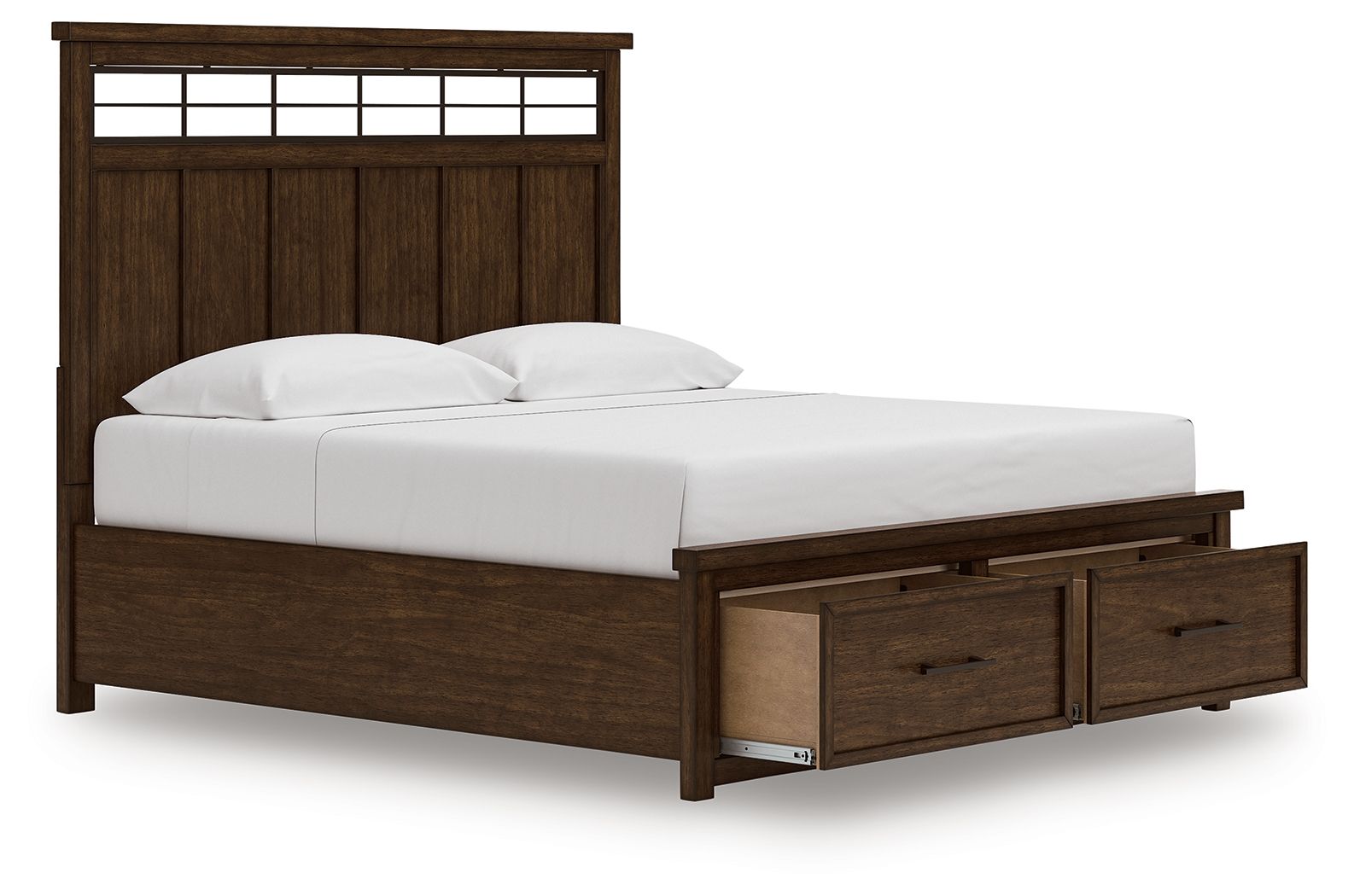 Taffenbrook - King Panel Storage Bed - Medium Brown