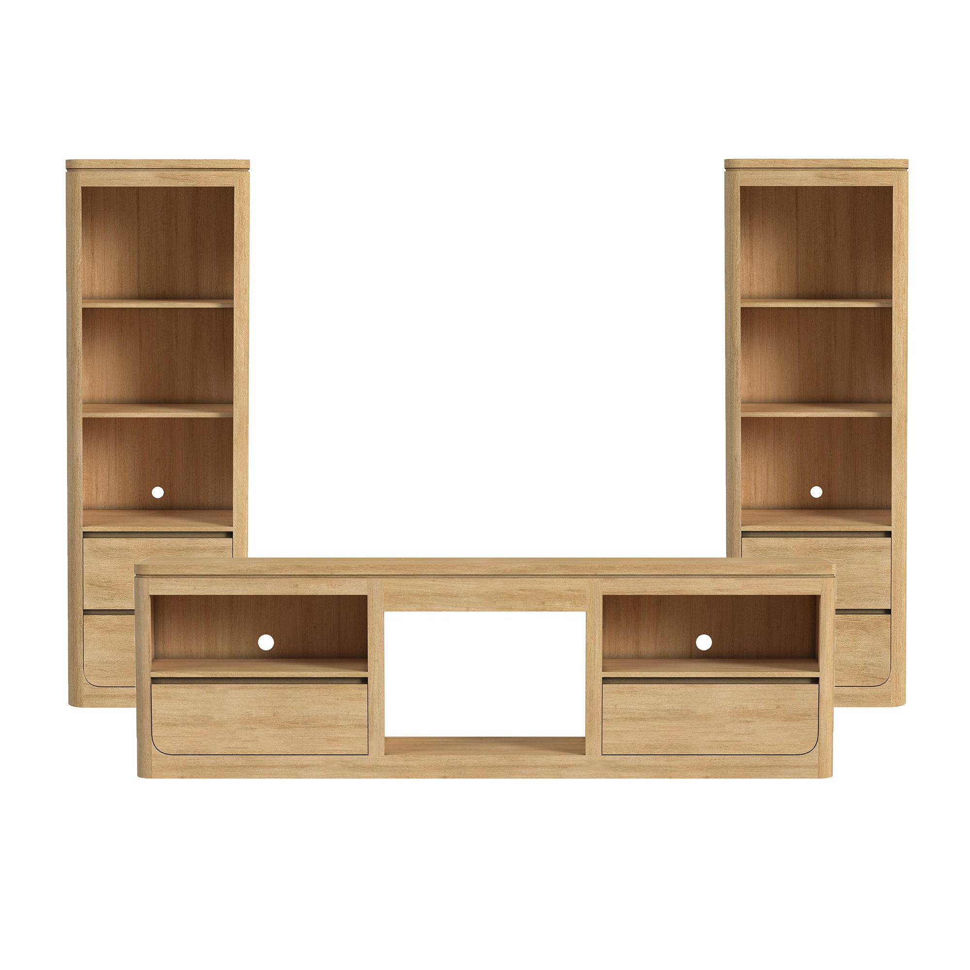 3 Pc · Entertainment Unit With 82" TV Console