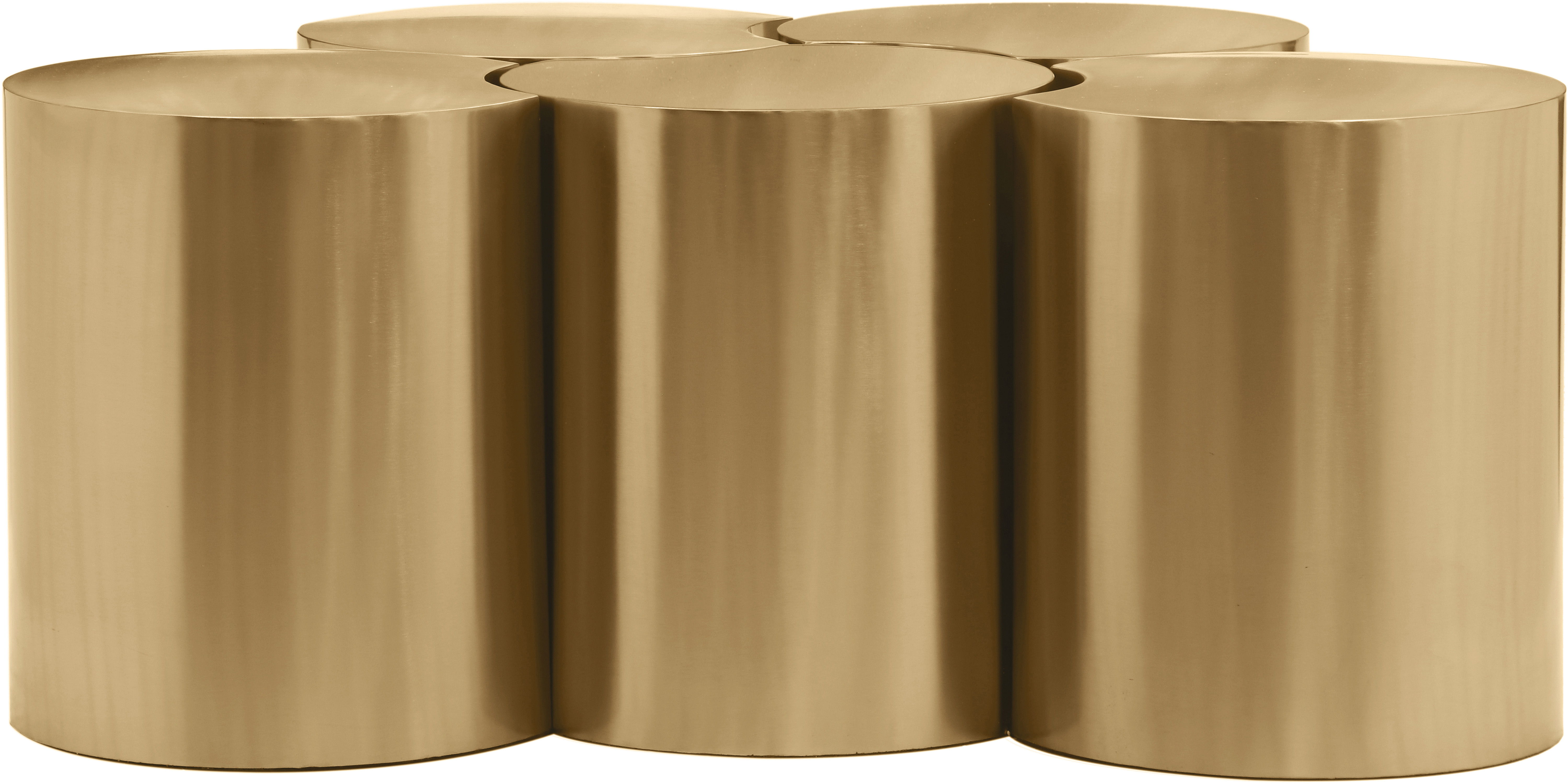 Dimple - 20" 5 Piece Modular Coffee Table - Gold