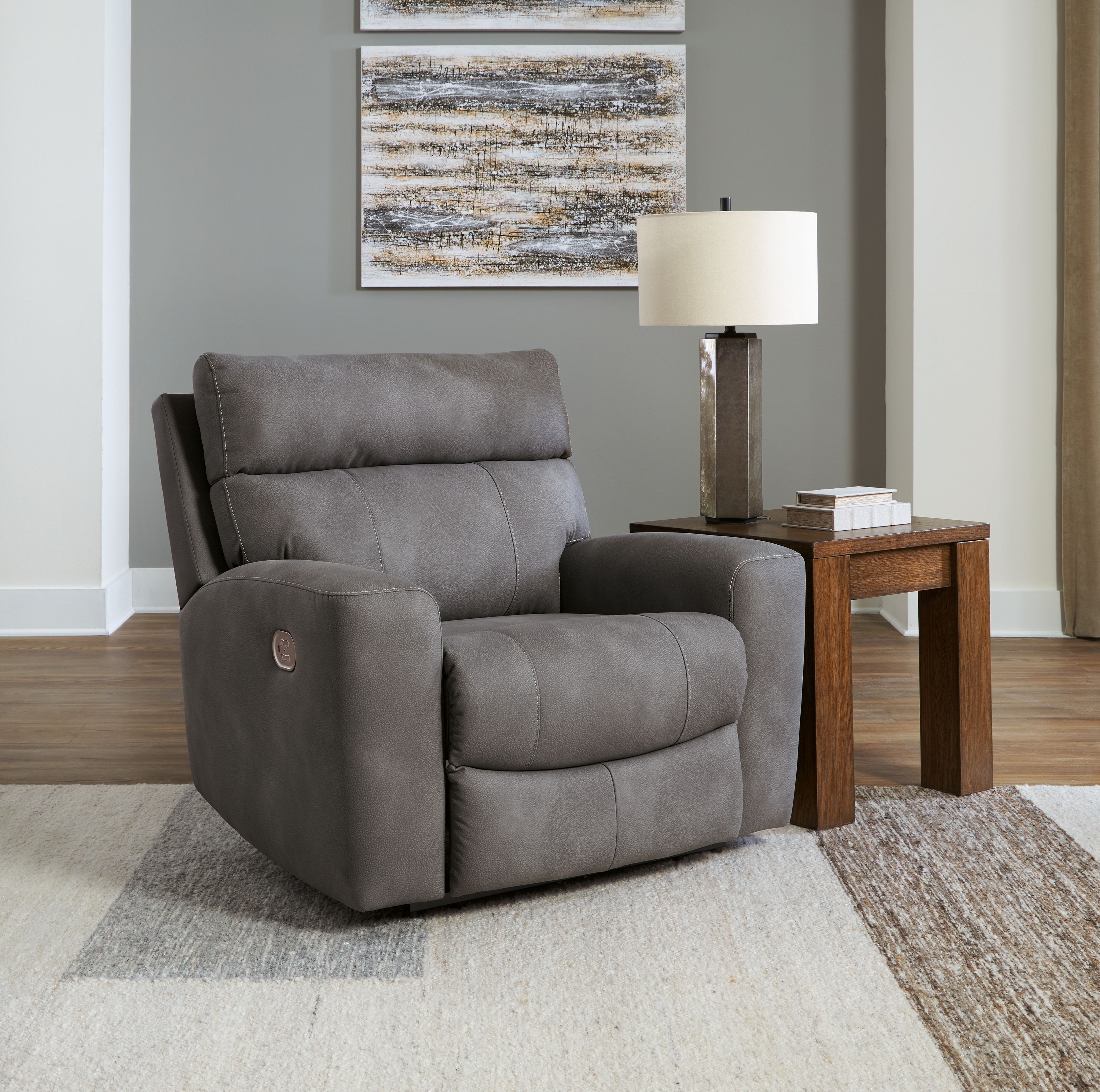 Next-Gen Durapella - Power Recliner With Adjustable Headrest - Slate