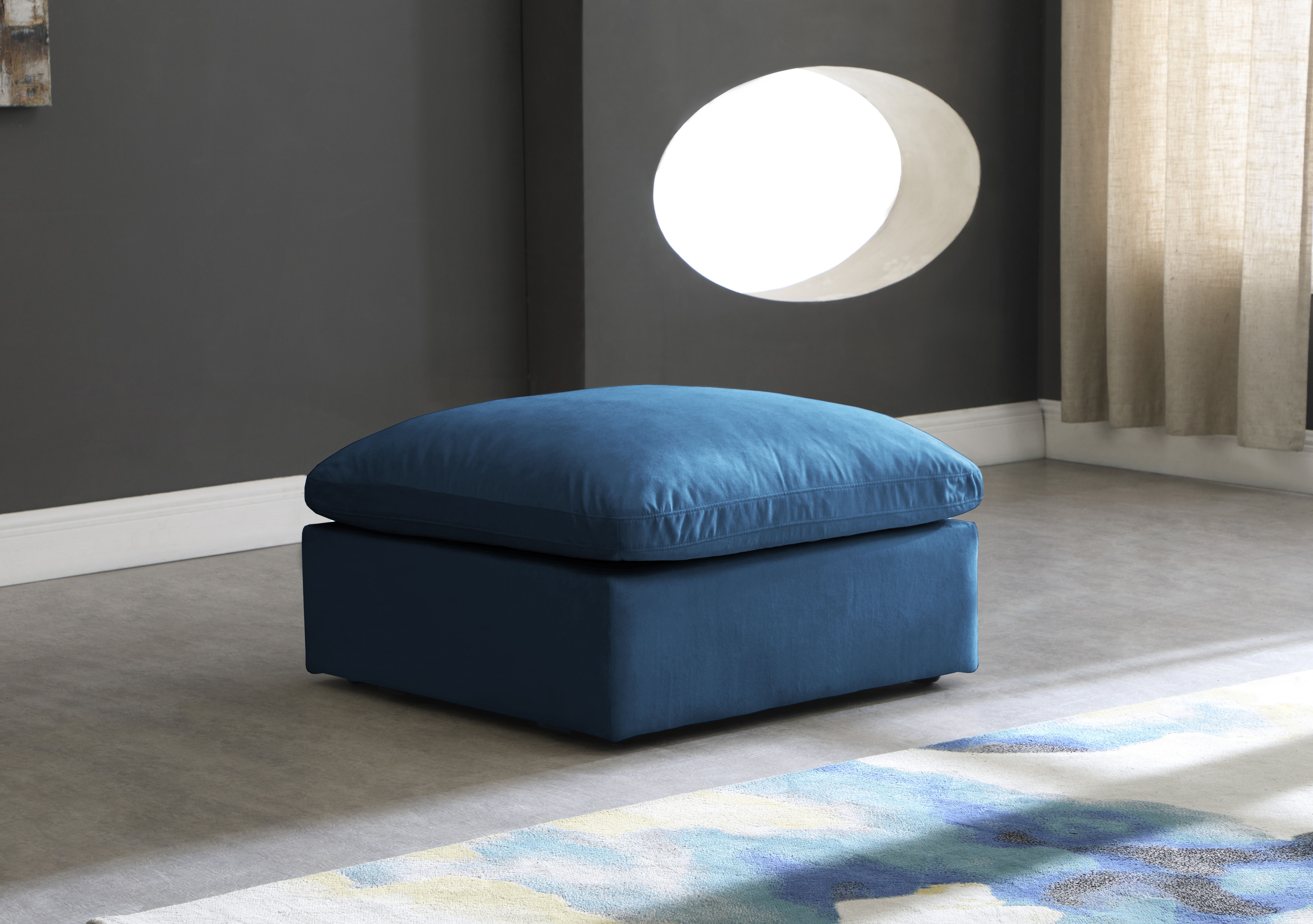 Plush - Ottoman - Navy