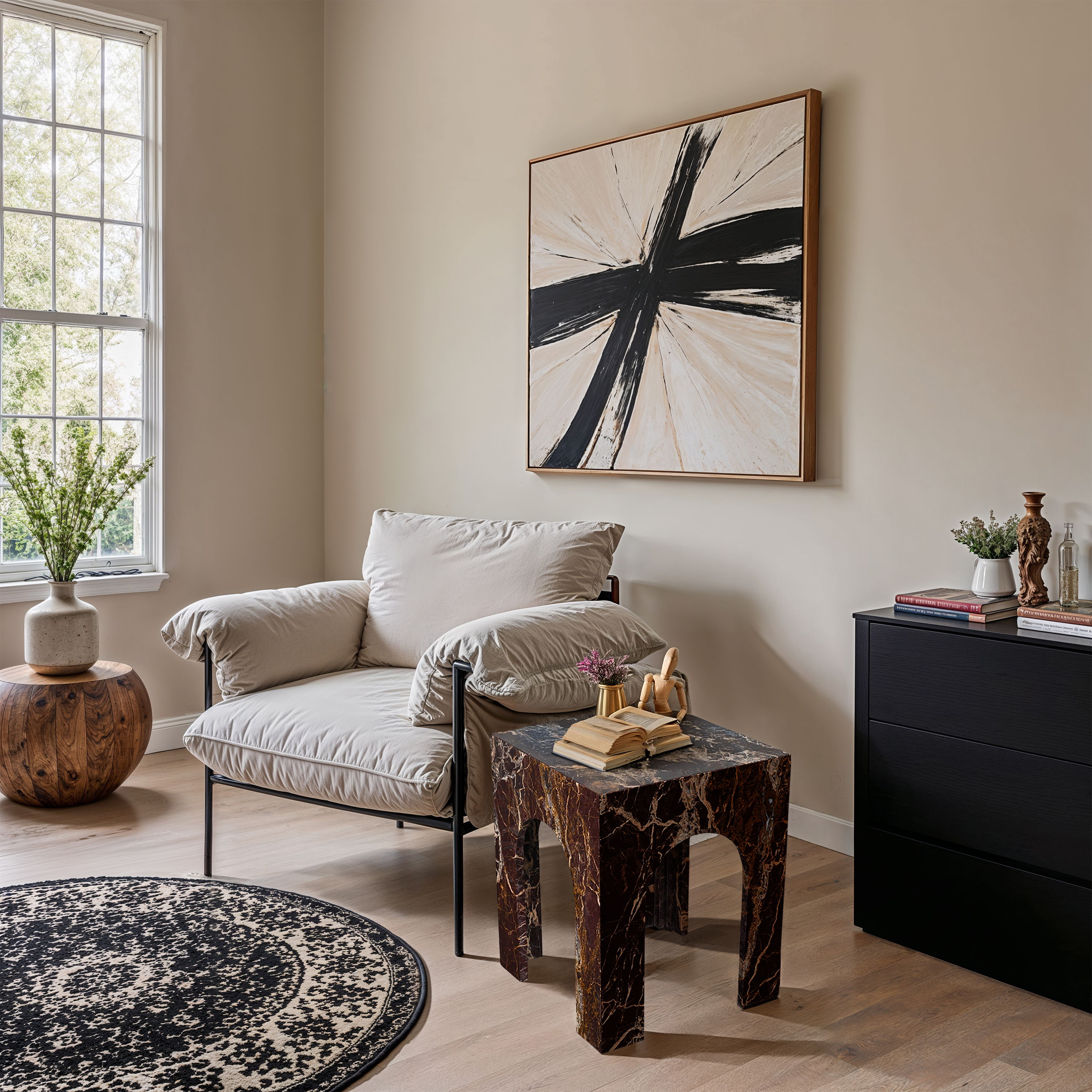 Palermo - Marble End Table - Cherry