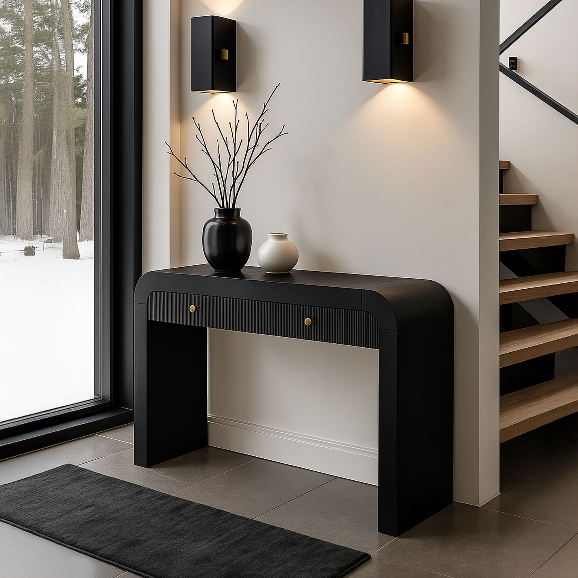 Artisto - Console Table - Black