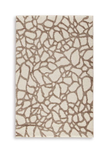 Wessonland – 5′ x 7′ Rug – Ivory / Brown / Gray