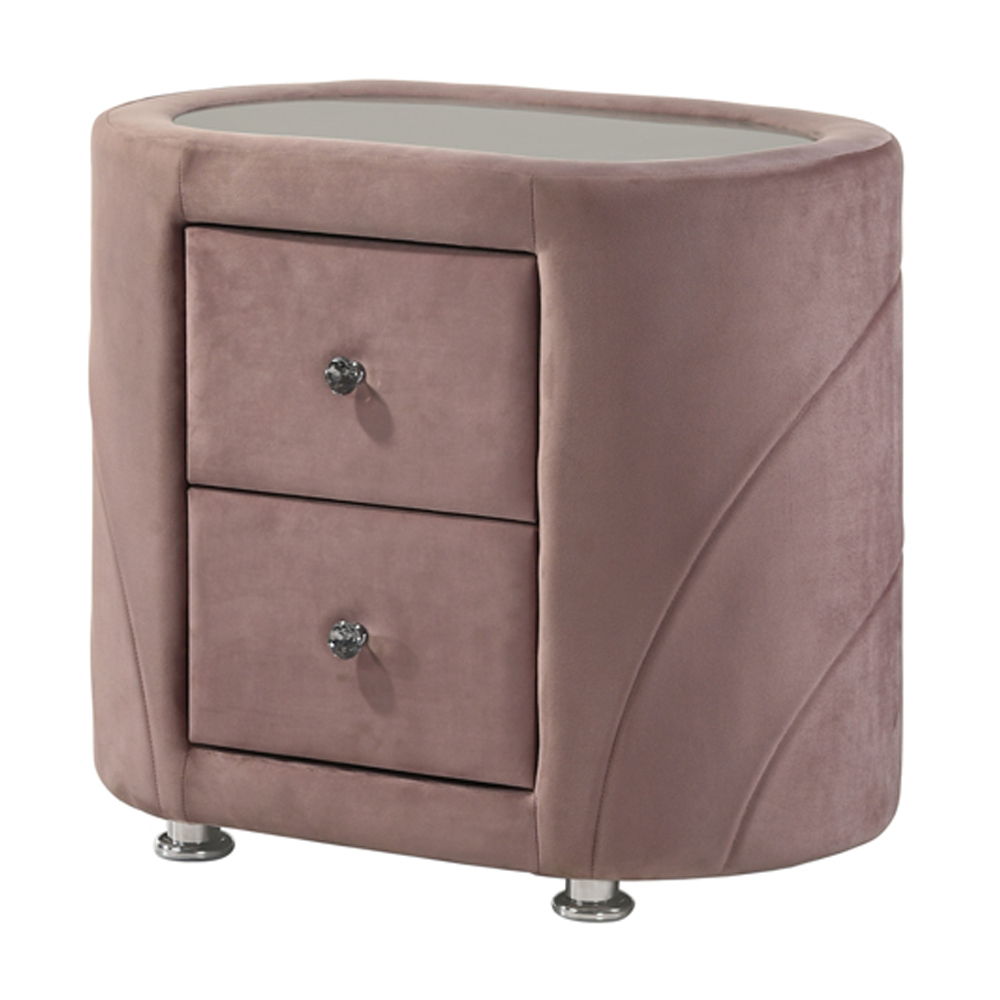 Salonia - Nightstand - Pink Velvet, pink, view 2