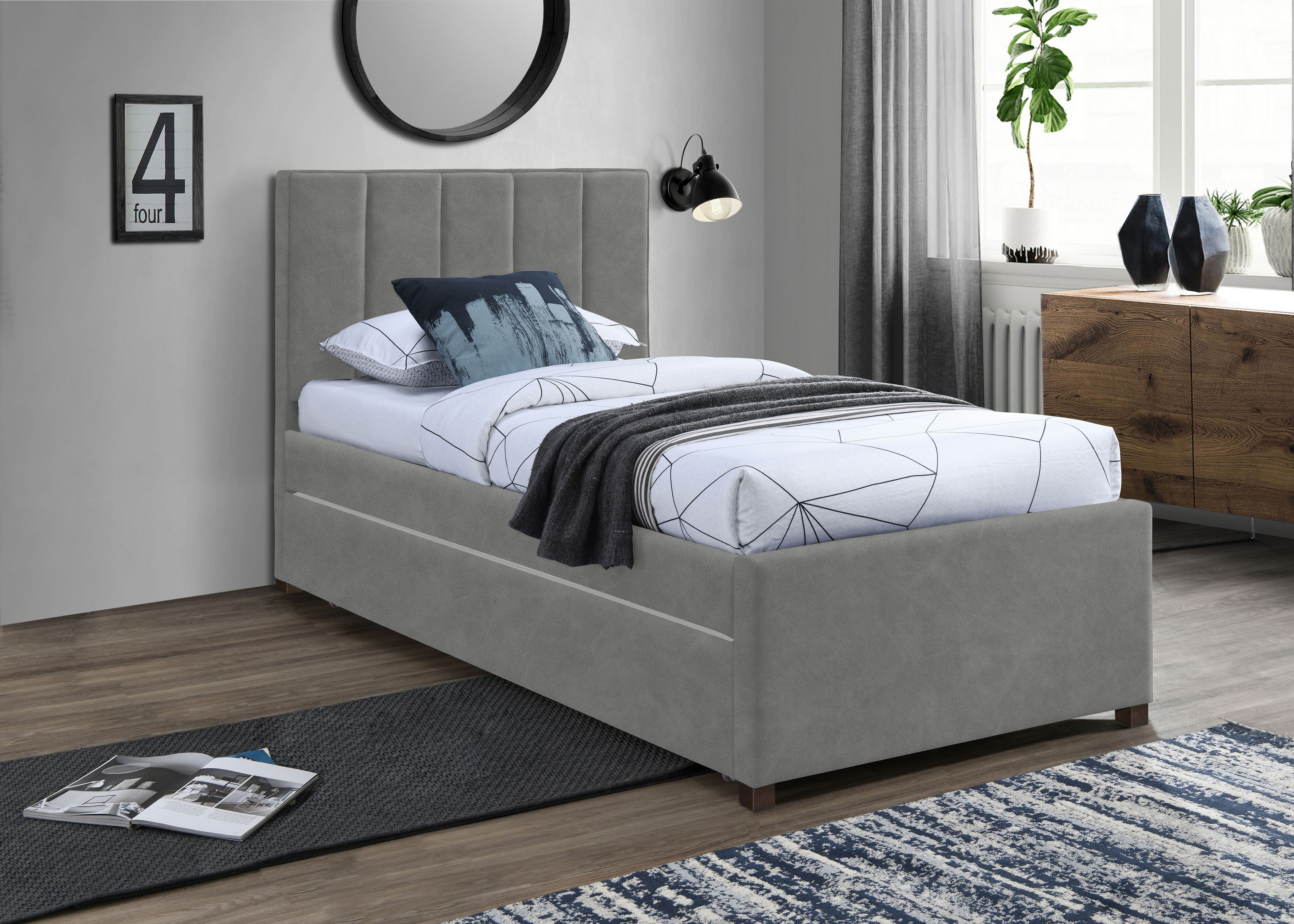 Hudson - Twin Trundle Bed - Gray