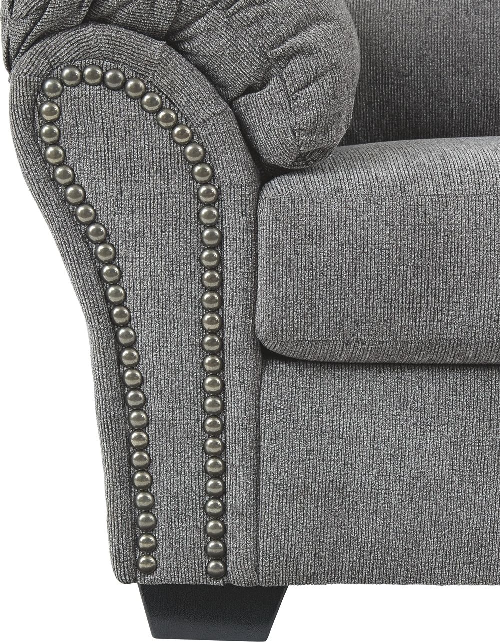 Ashley Furniture Allmaxx - 3 Pc. - Sofa, Loveseat, Rocker Recliner - Pewter - Image 3