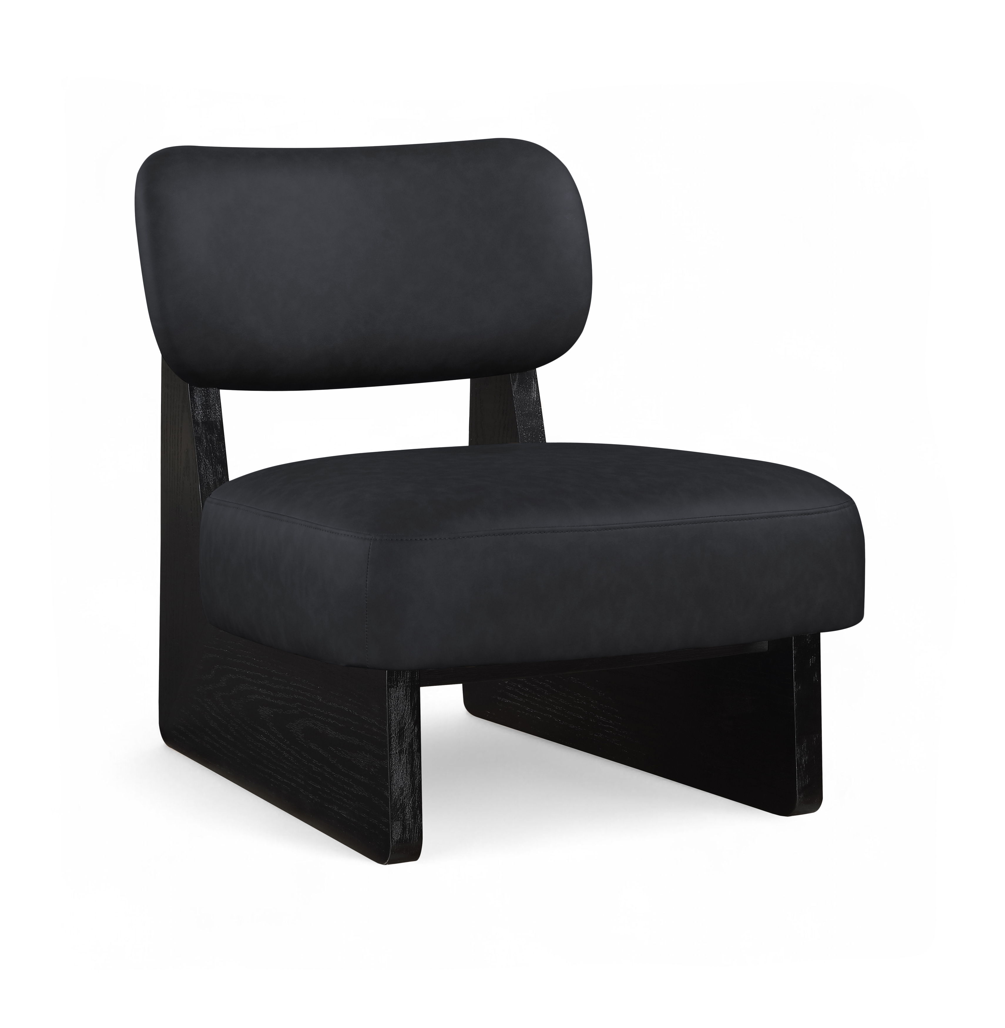 Vegan Leather Upholstered Accent Chair