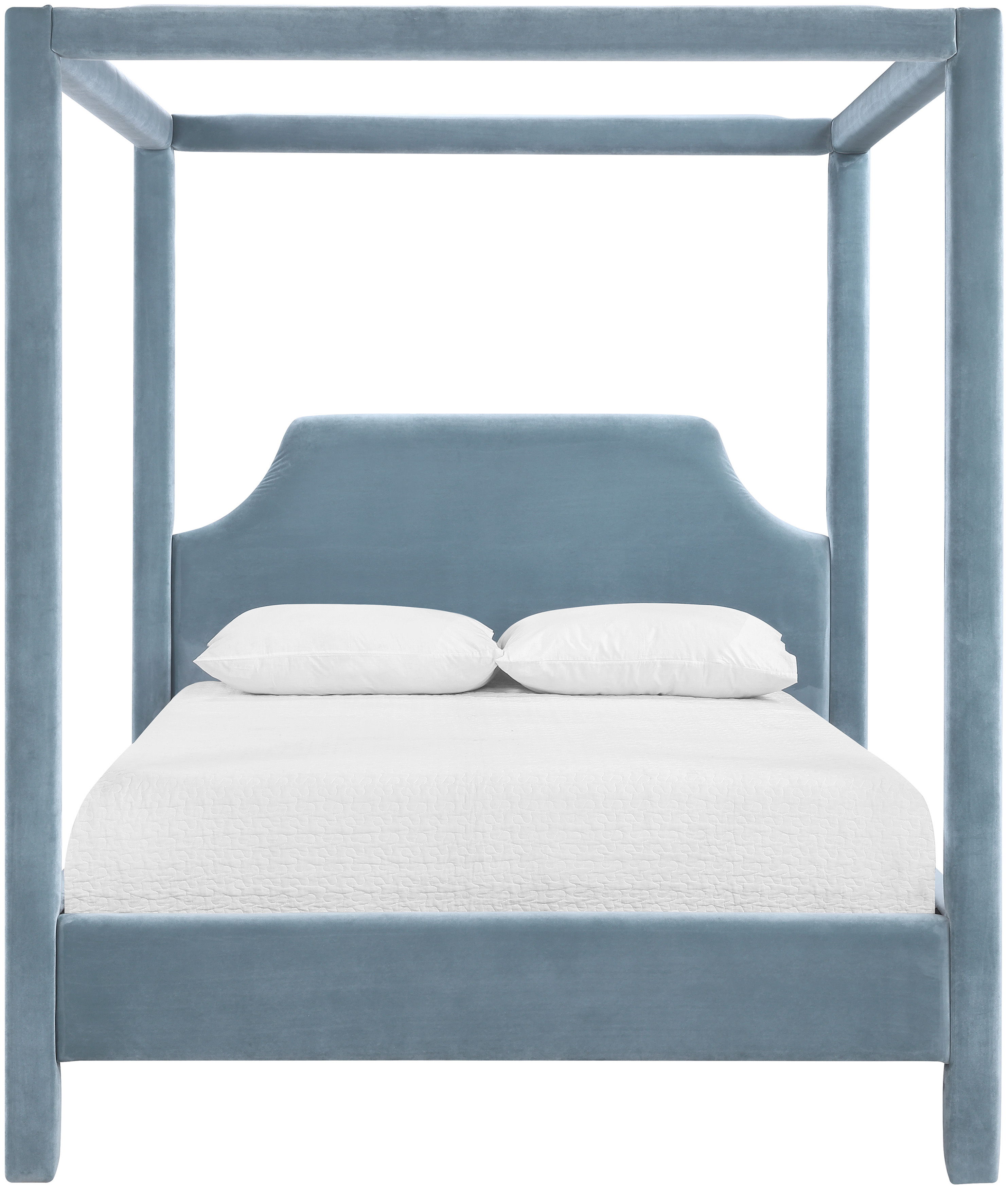 Dawson - Velvet Upholstered King Bed - Light Blue