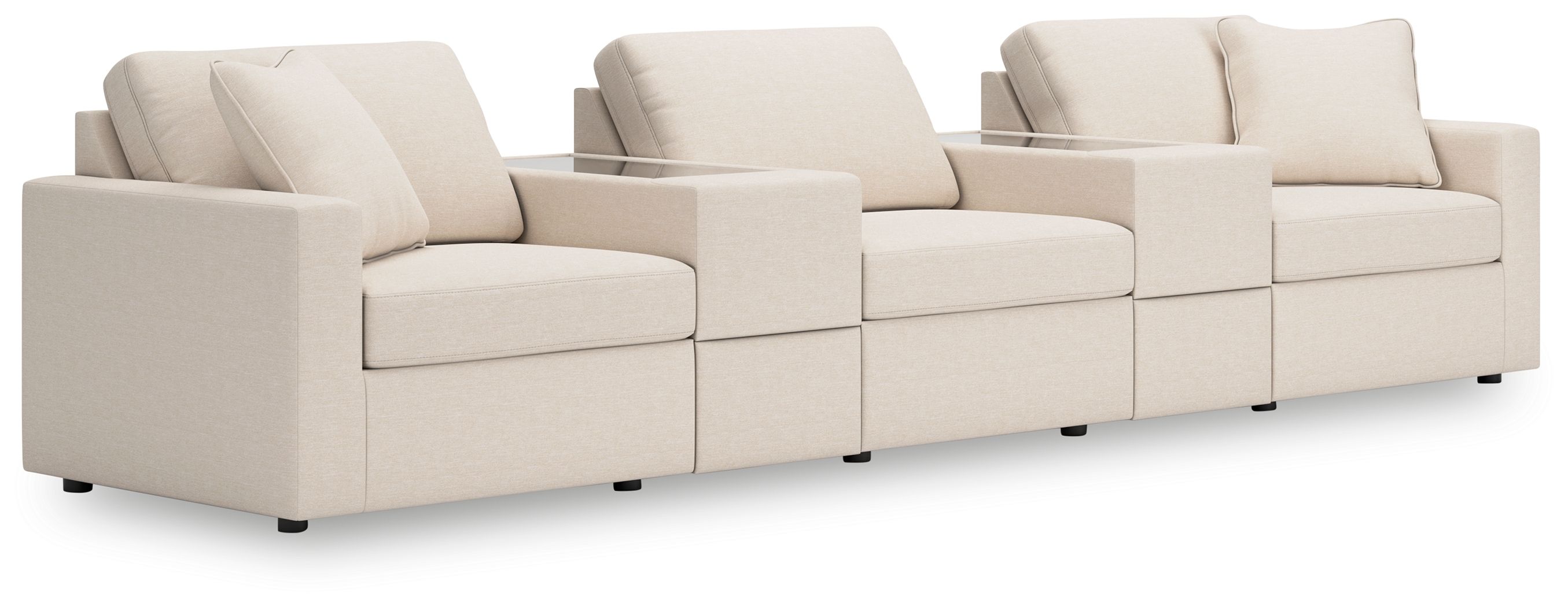 5 Pc · Sectional With Storage Consoles