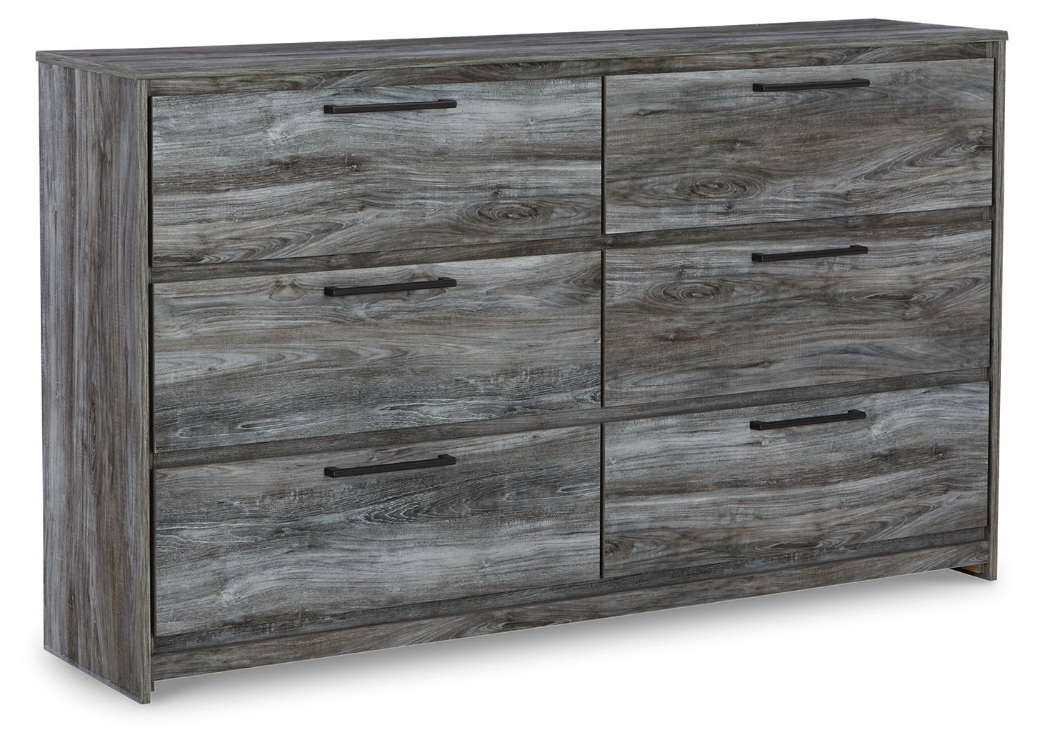 Baystorm - Full Panel Bed With 4 Storage Drawers - 7 Pc. - Dresser, Mirror, Full Bed - Gray