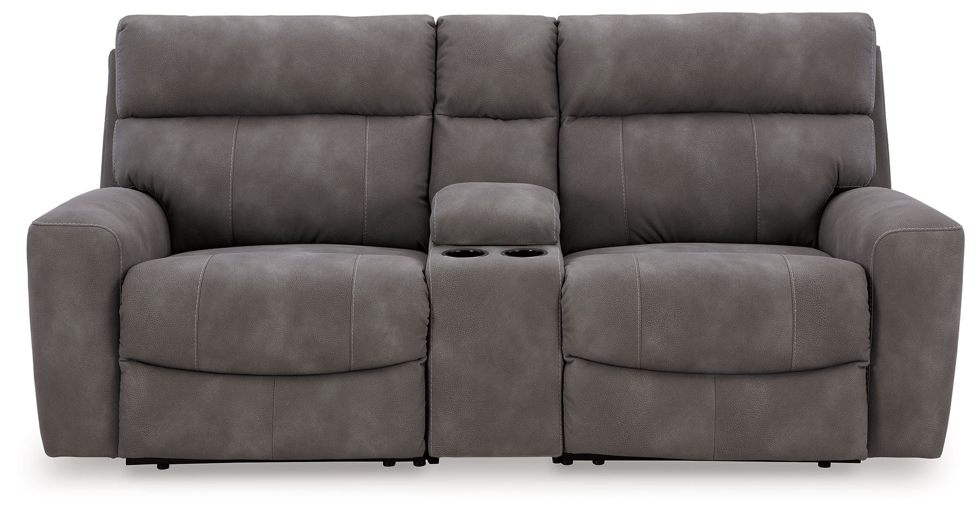 Ashley Furniture Next-Gen Durapella - 3-Piece Power Reclining Sectional Loveseat With Console - Slate - Image 7