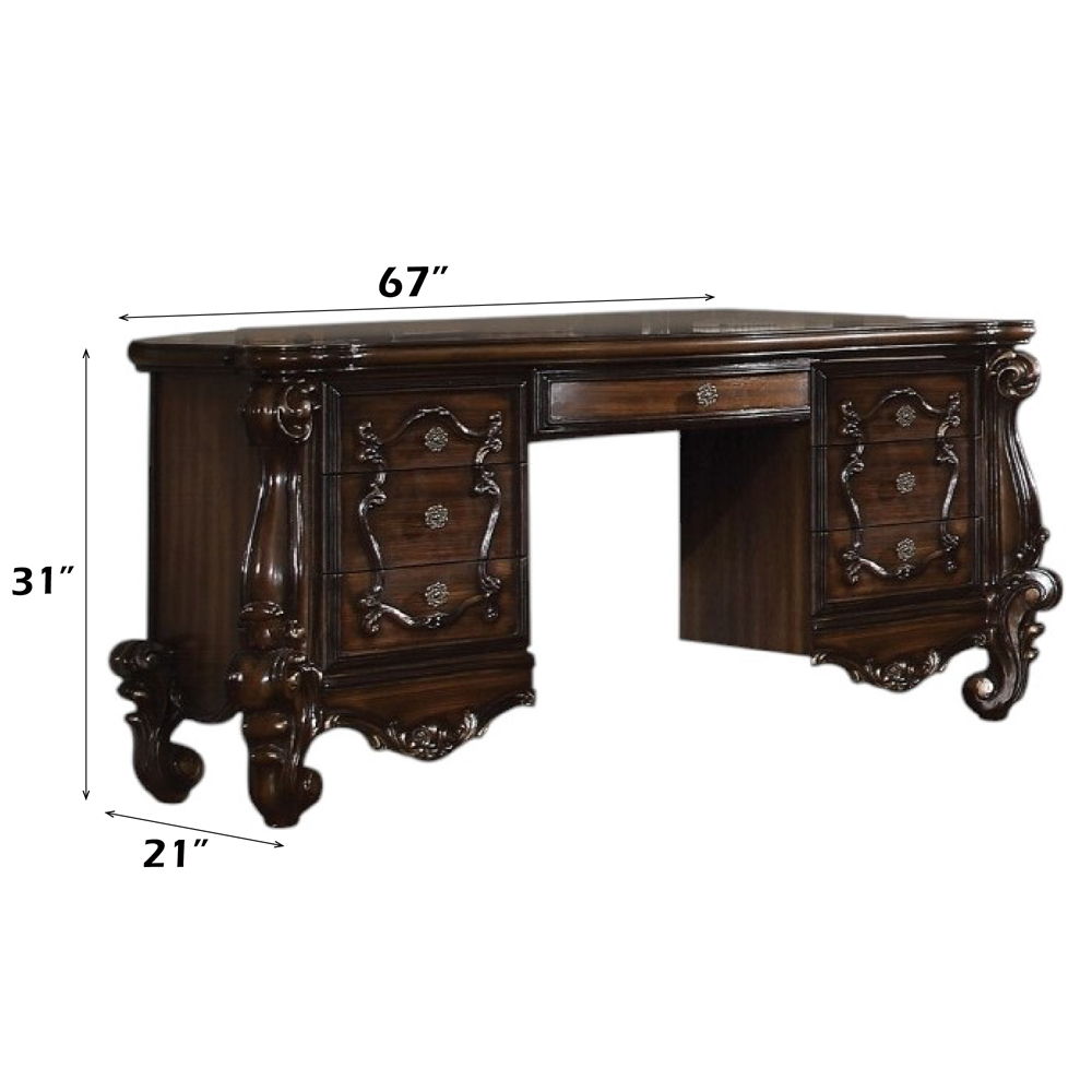 Versailles - Vanity Desk - Cherry Oak, dark brown, view 3