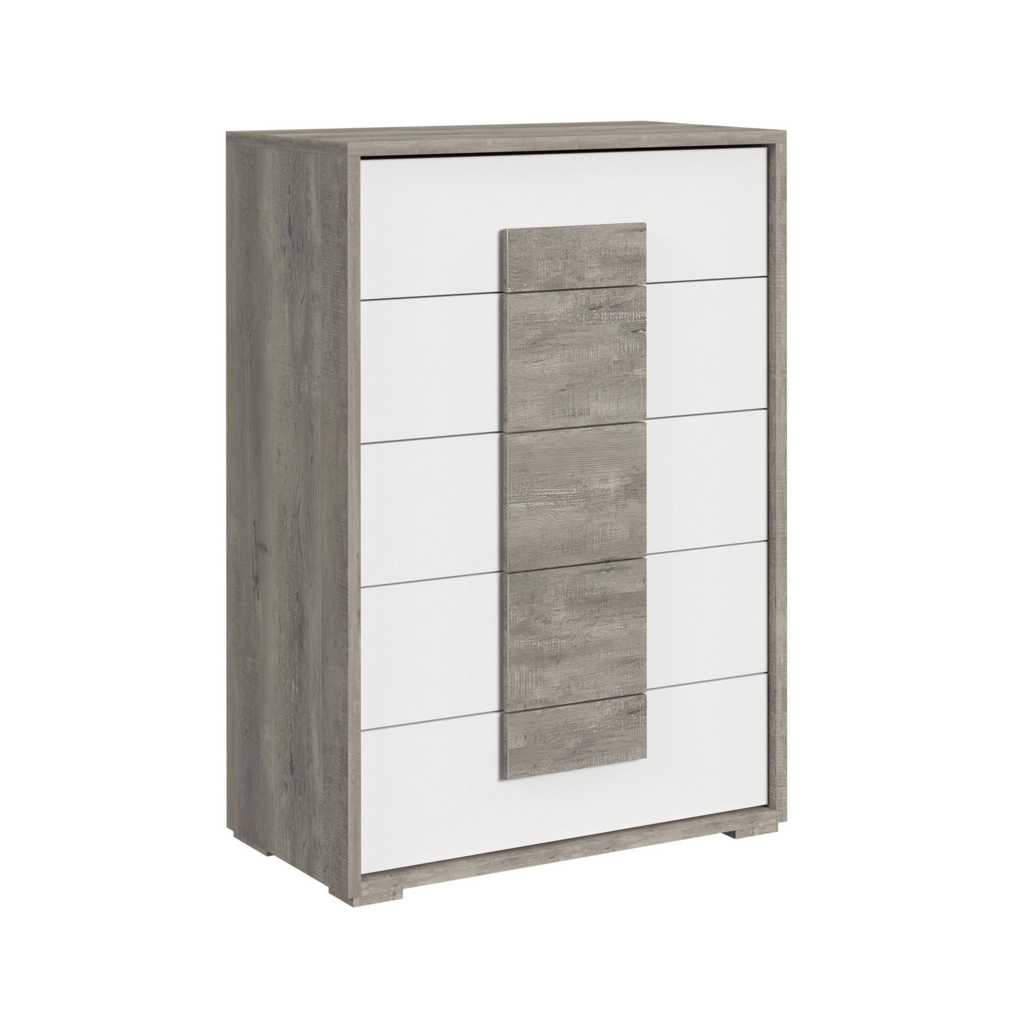 San Matteo - Queen 5 Piece Bedroom Set With LED - White