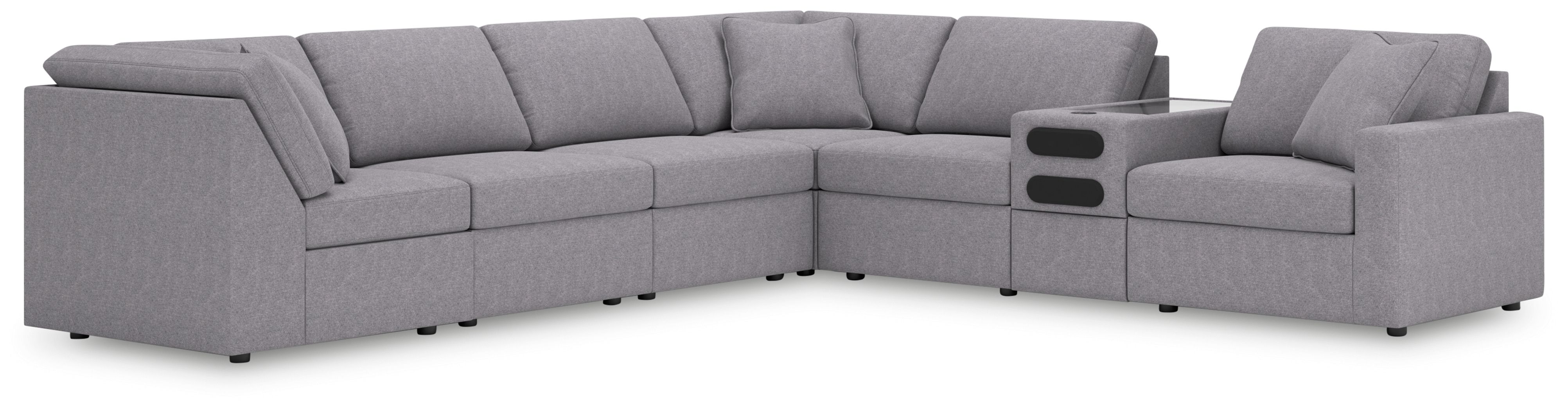 7 Pc · Sectional With Audio System Console