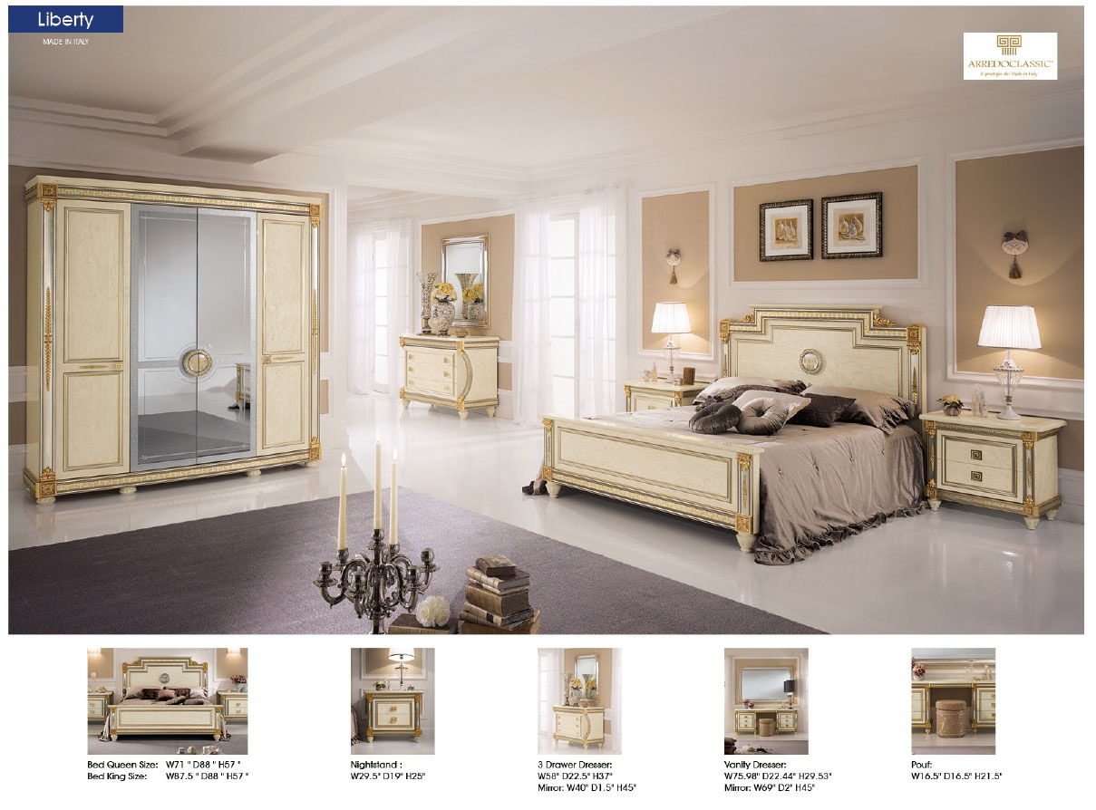 Liberty - Queen Size Bed - Beige
