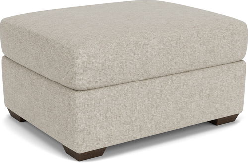 Randall - Fabric Ottoman, white