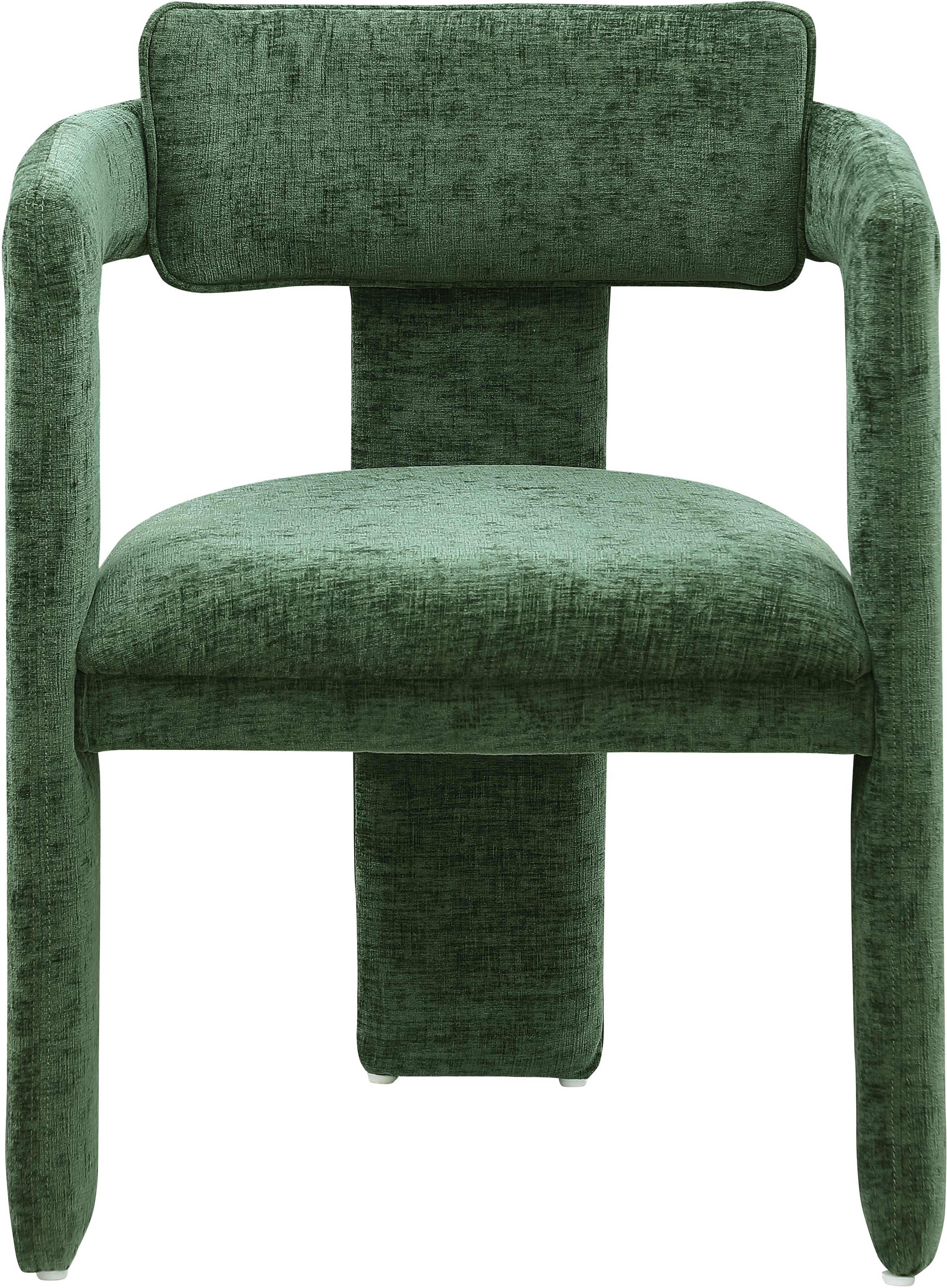 Brenda - Chenille Dining Chair (Set of 2) - Green