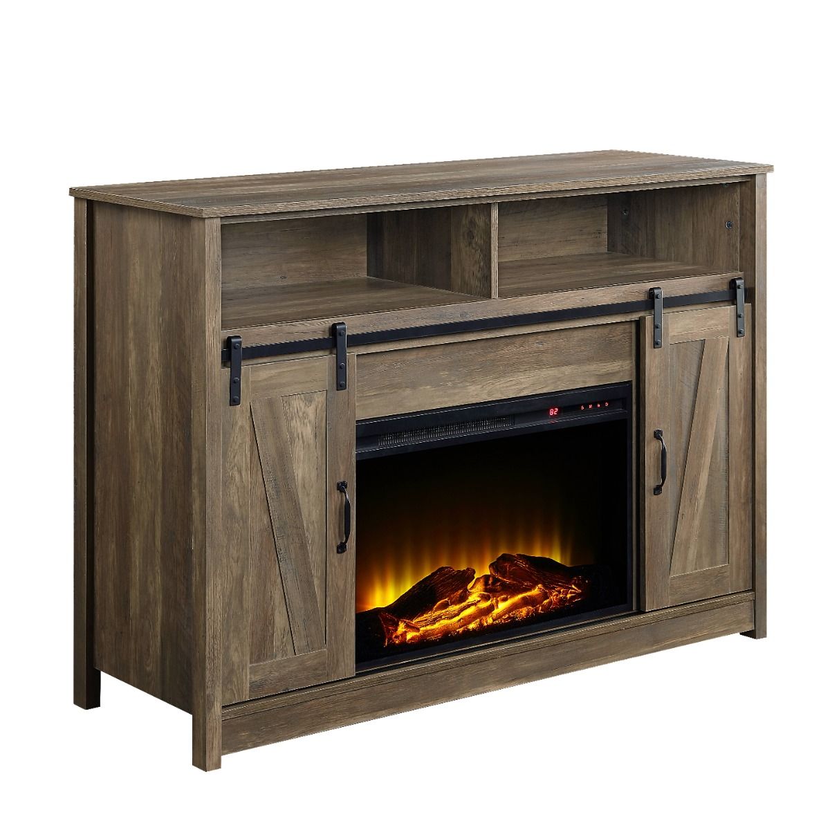 Tobias - 38" Fireplace - Rustic Oak, light brown, view 2