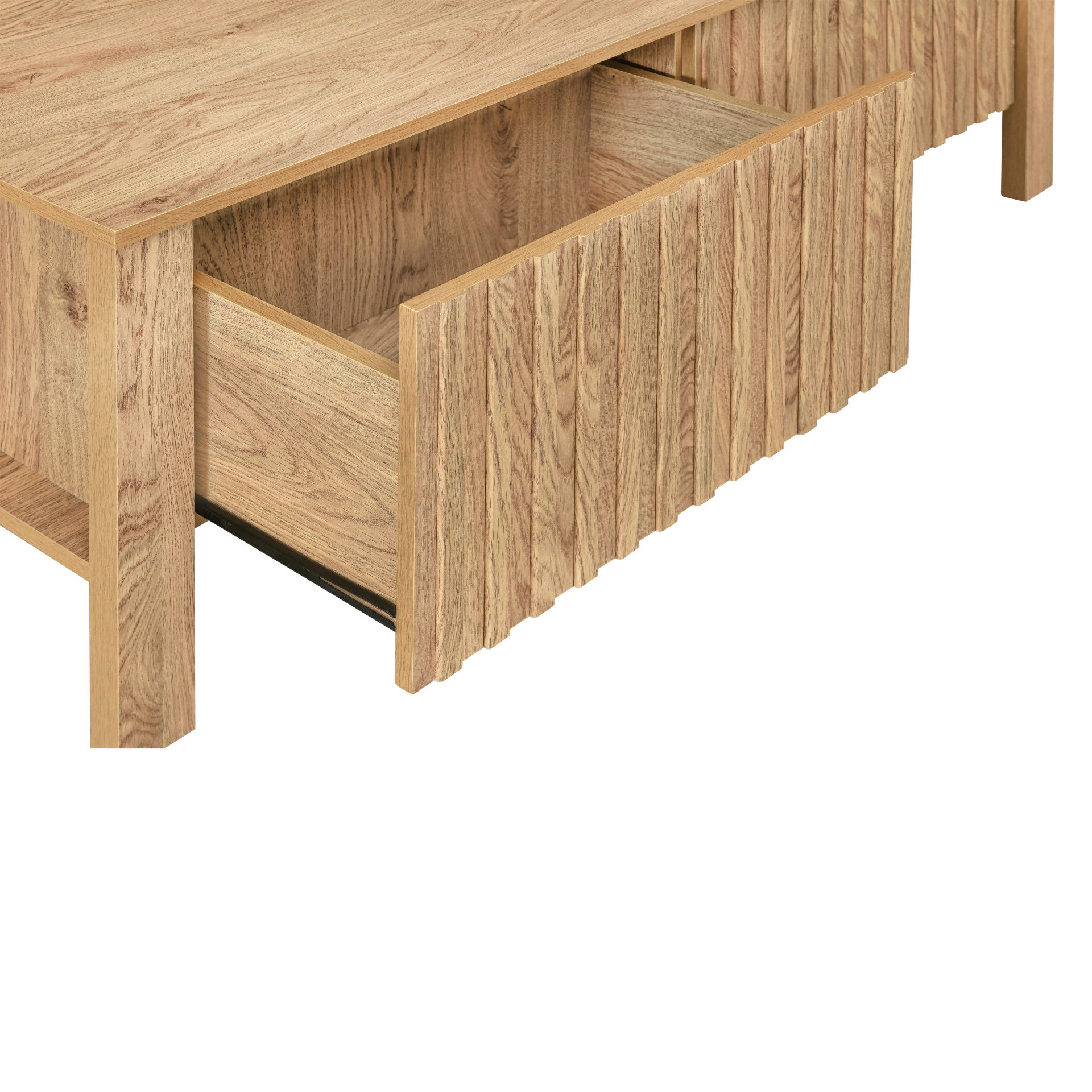 Thayer - 47" Two Drawer Coffee Table - Natural, light brown, view 7