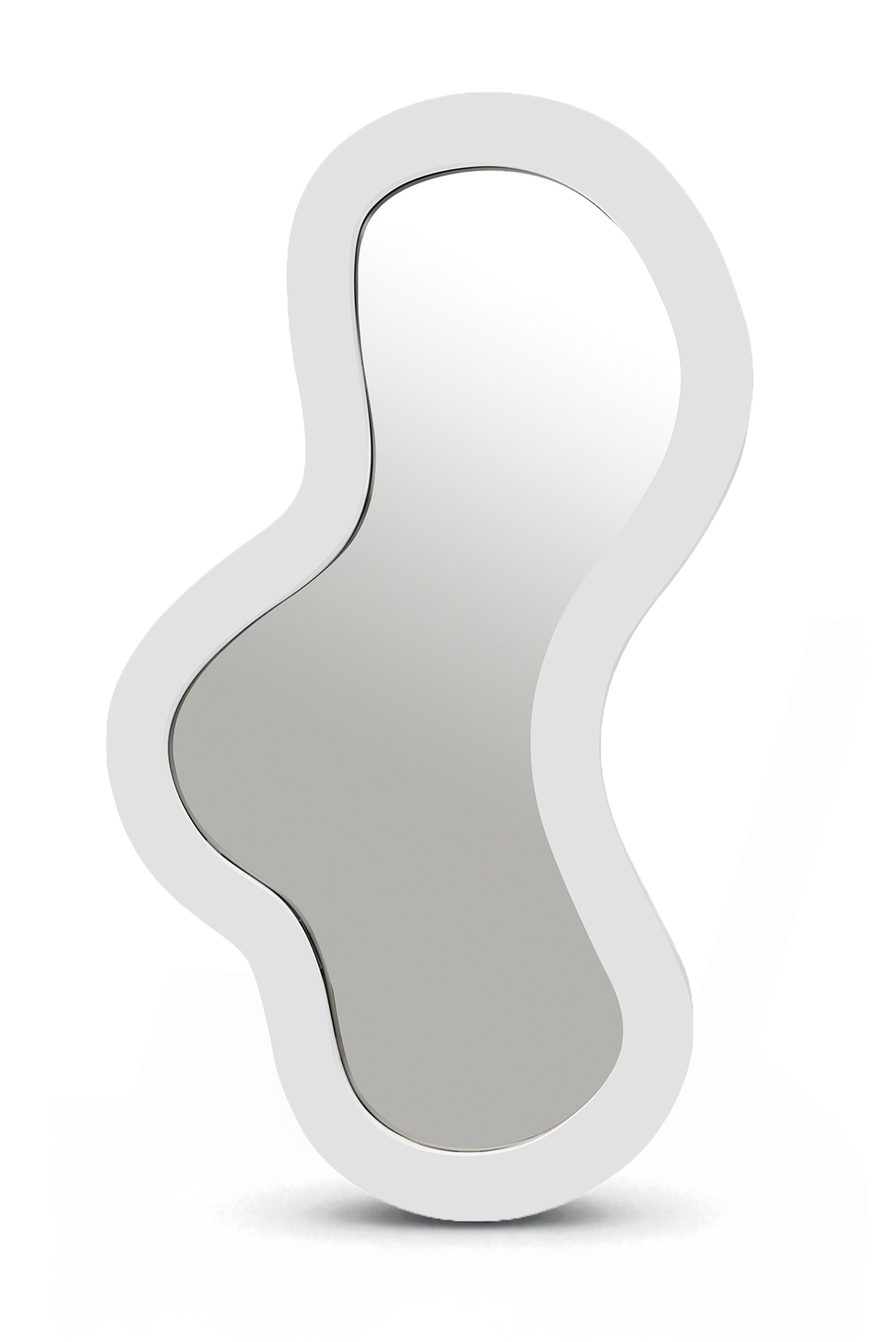 Oblique - 48" Frame Mirror - White