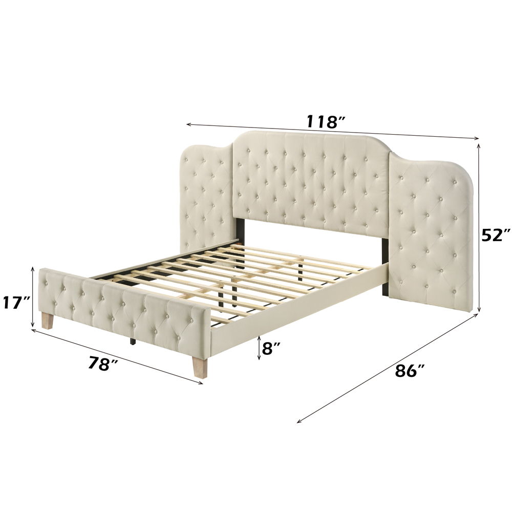 Ranallo - Queen Wall Bed - Beige Linen & Natural, beige, view 5