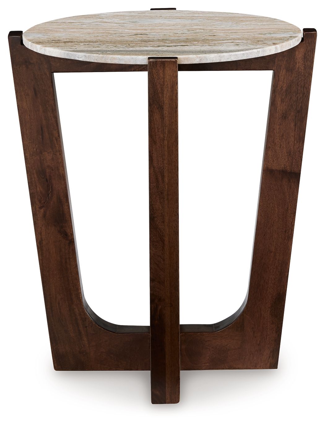 Ashley Furniture Tanidore - Round End Table - Warm Brown - Image 3
